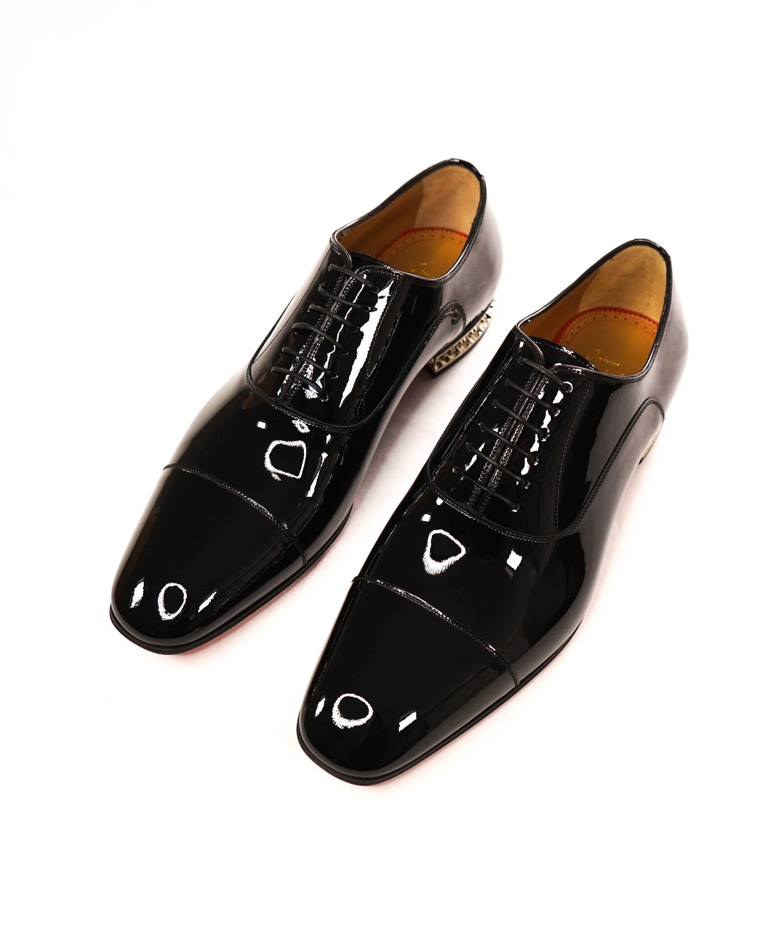 $1,295 LOUBOUTIN - Black Patent "GREGGYROCKS" Oxfords - 12 (45EU)