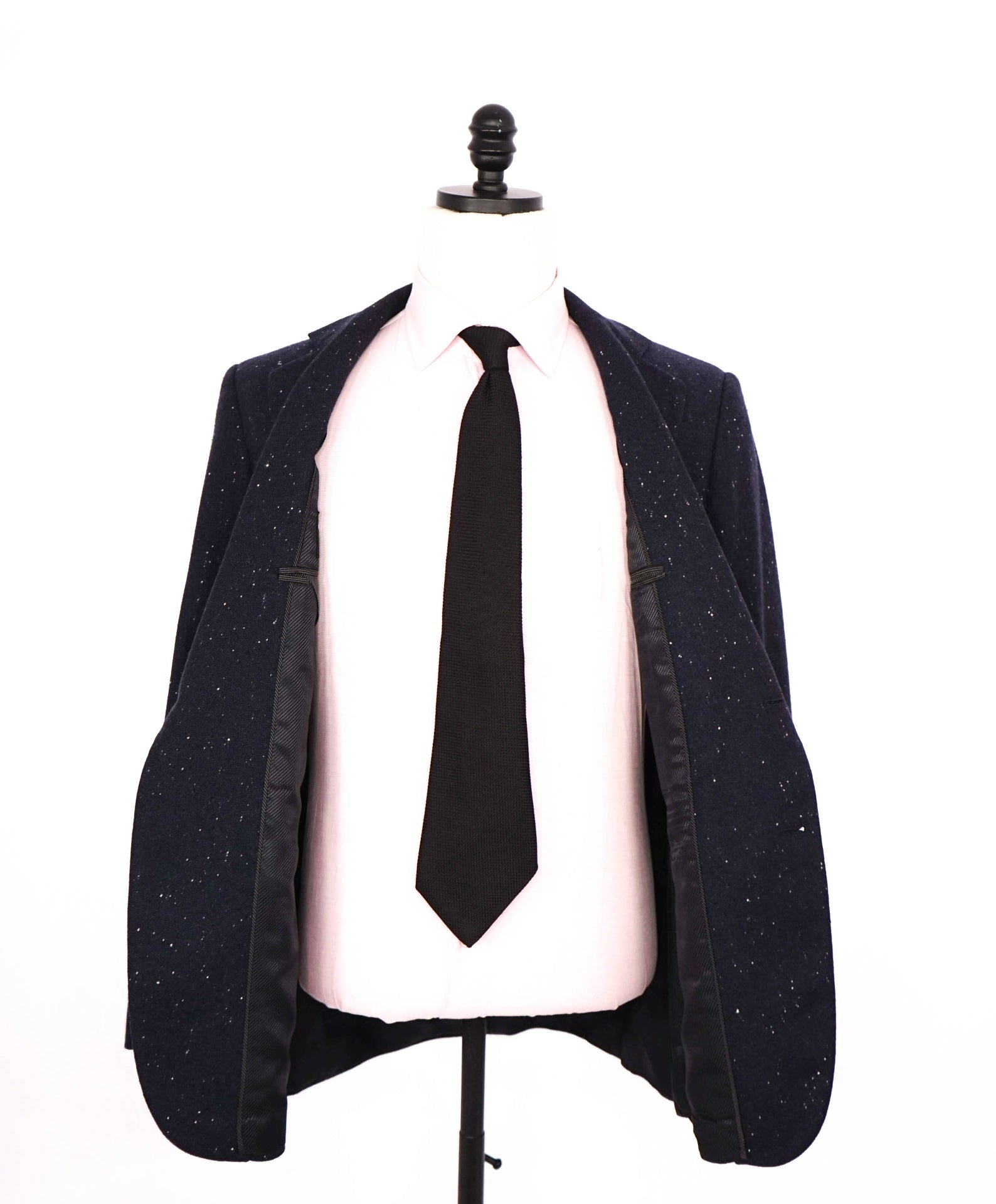 $5,400 GIORGIO ARMANI - Navy Fleck *100% Cashmere* Blazer - 40R