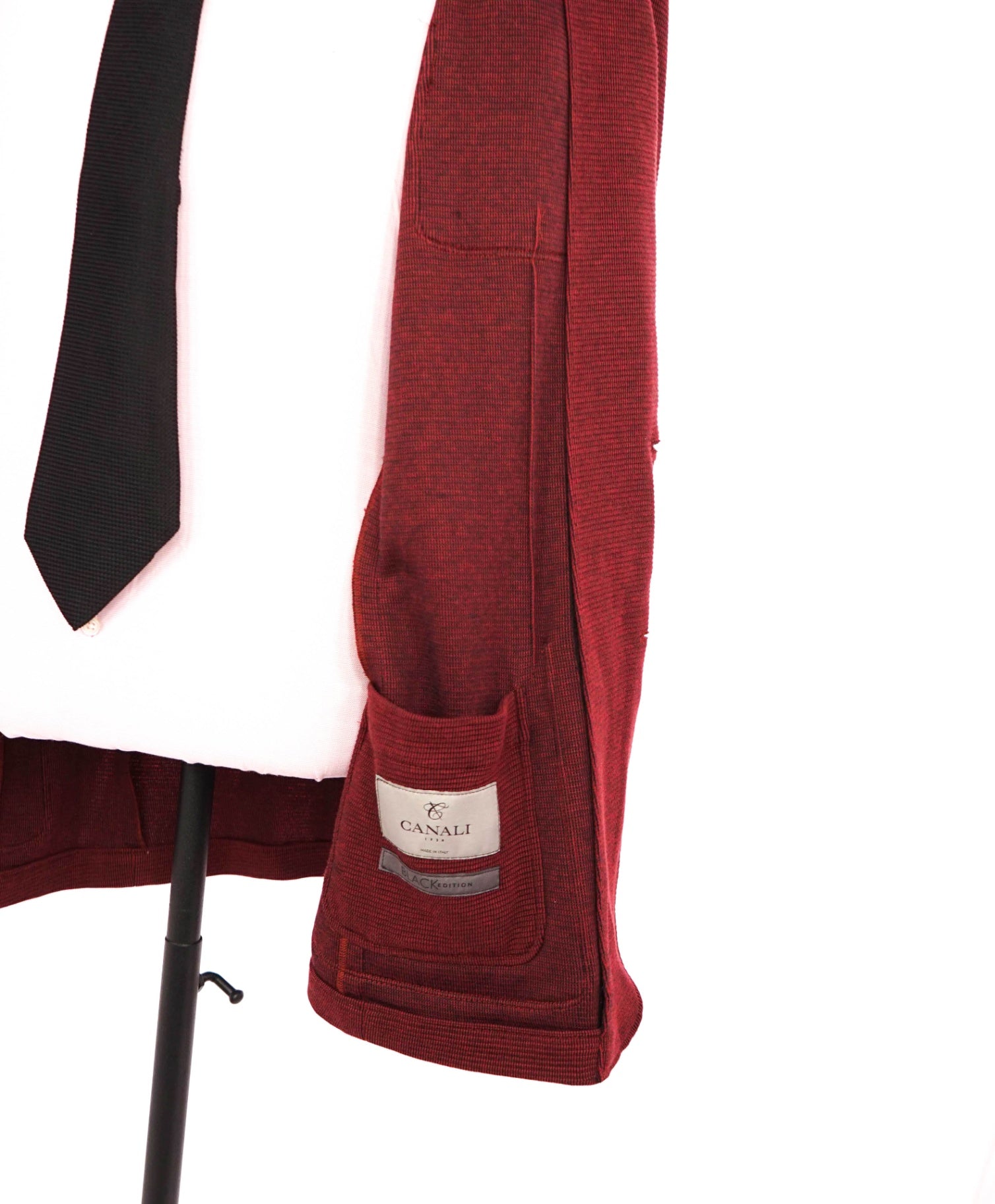$1,045 CANALI - "BLACK EDITION" Red Cotton Blend Blazer - 42R