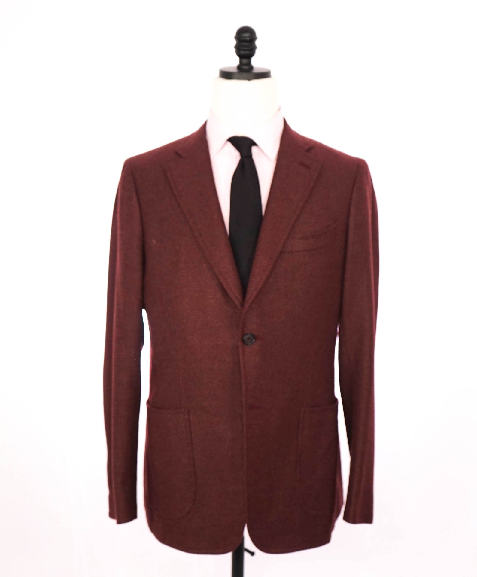 $5,200 ISAIA - Burgundy PURE CASHMERE Sport Jacket - 42R