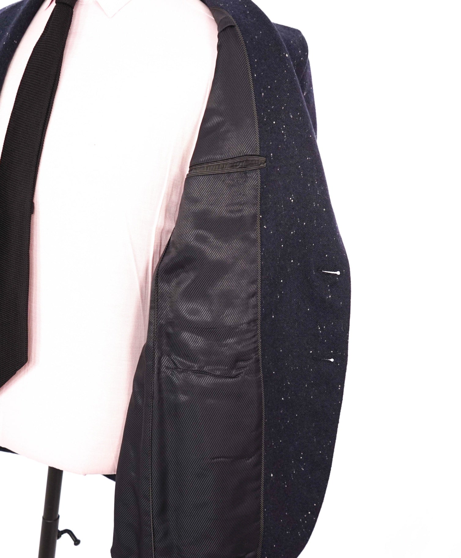 $5,400 GIORGIO ARMANI - Navy Fleck *100% Cashmere* Blazer - 40R