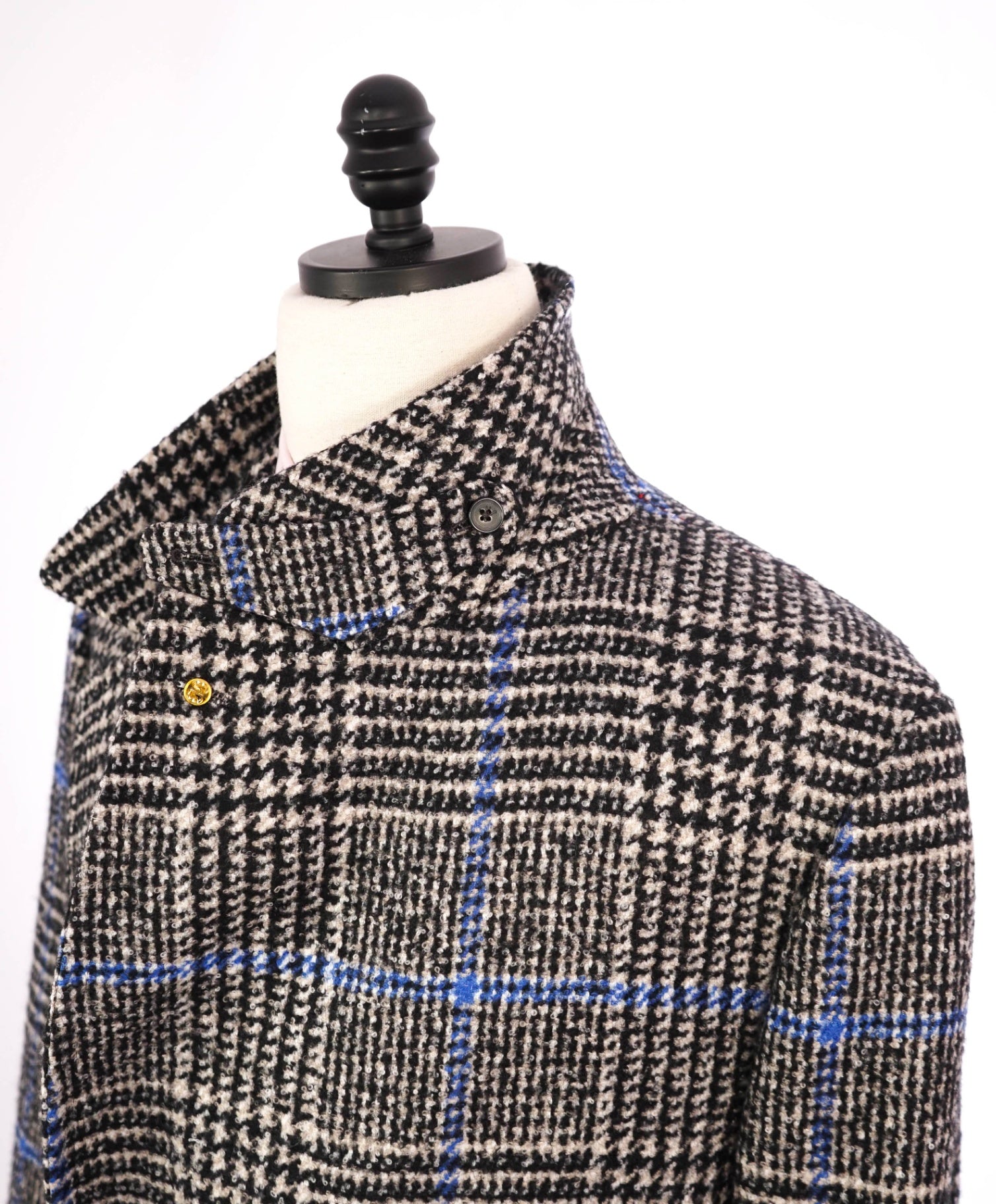 $9,165 ISAIA - Plaids & Checks **87% CASHMERE**/Silk Overcoat - 46R
