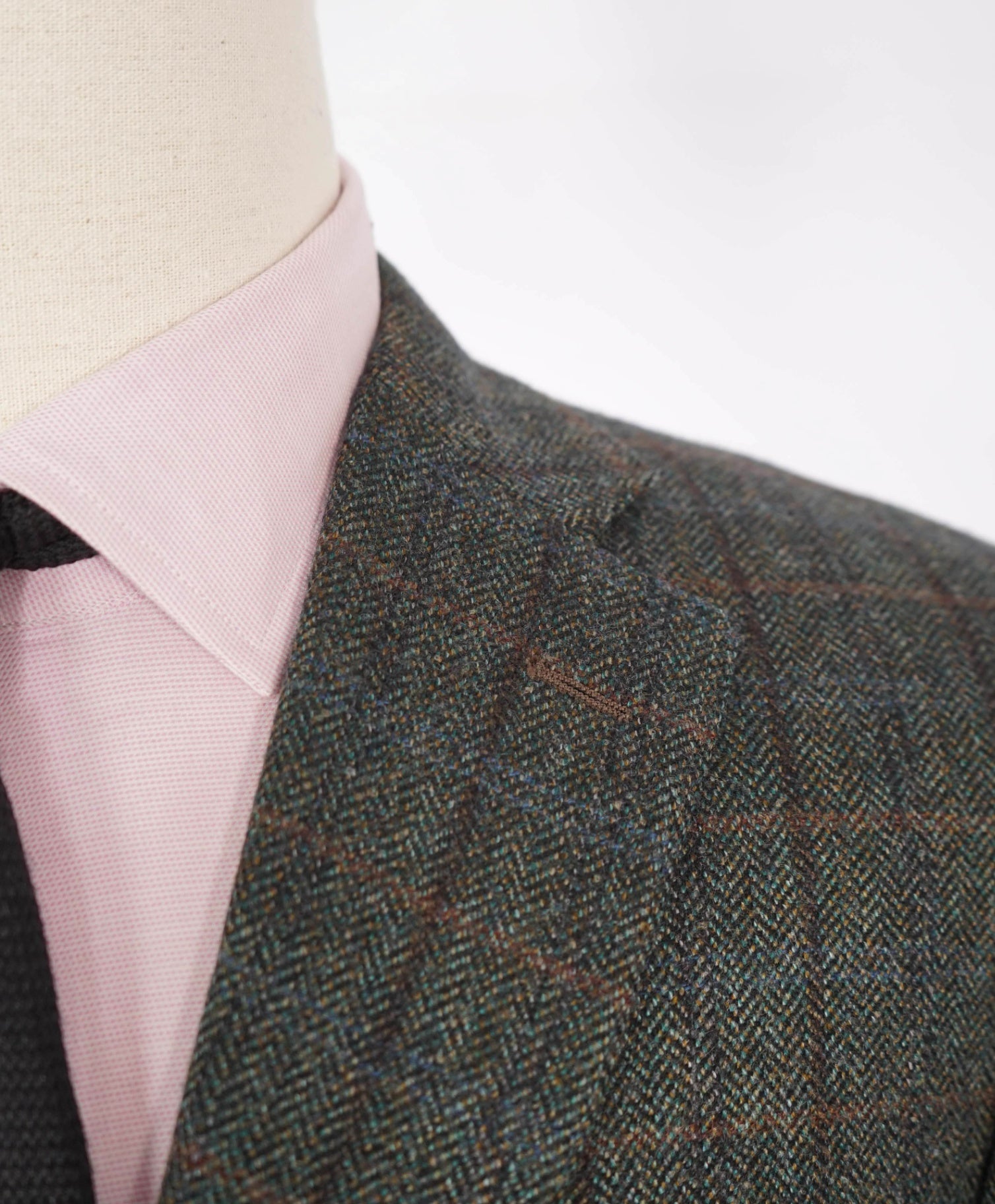 $1,895 CANALI - Green Plaid Tweed Wool Blazer - 42R