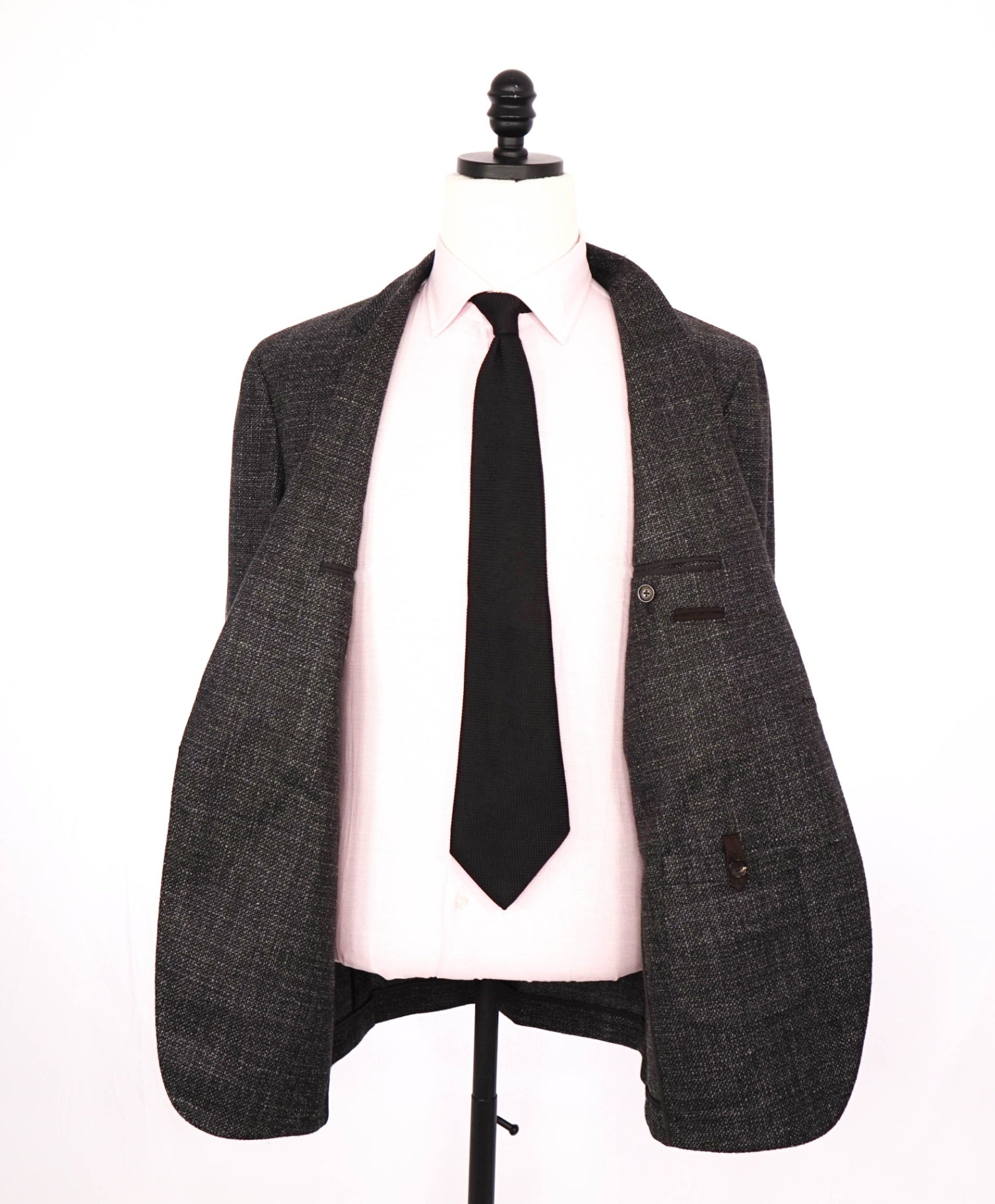 $3,695 ZEGNA - Dark Gray Wool/Silk Sport Coat - 44R