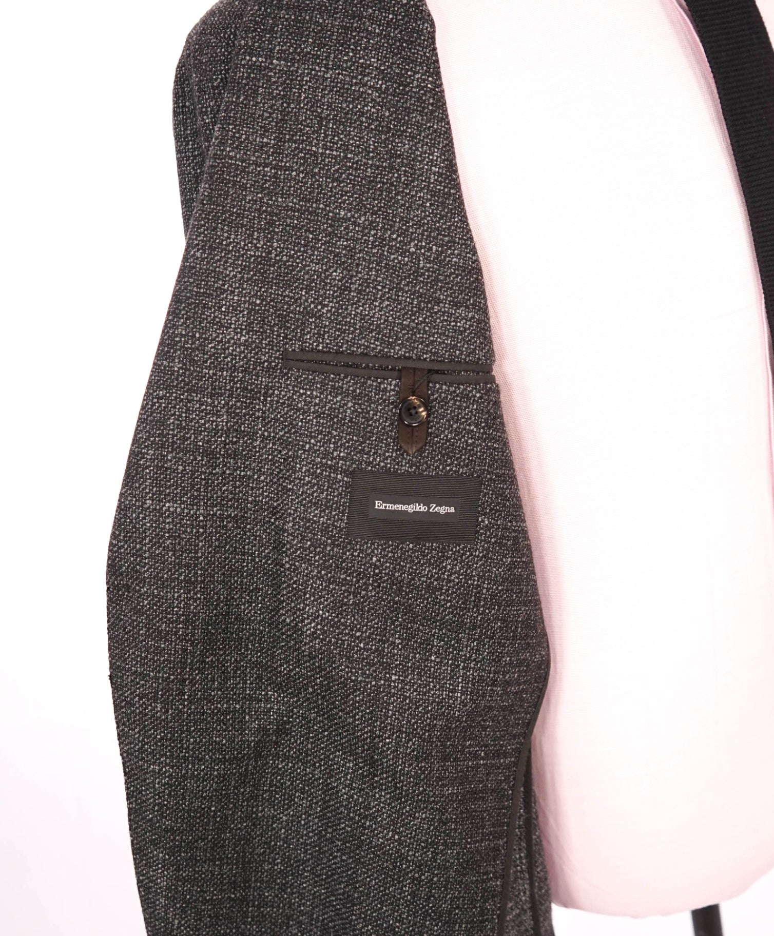 $3,695 ZEGNA - Dark Gray Wool/Silk Sport Coat - 44R