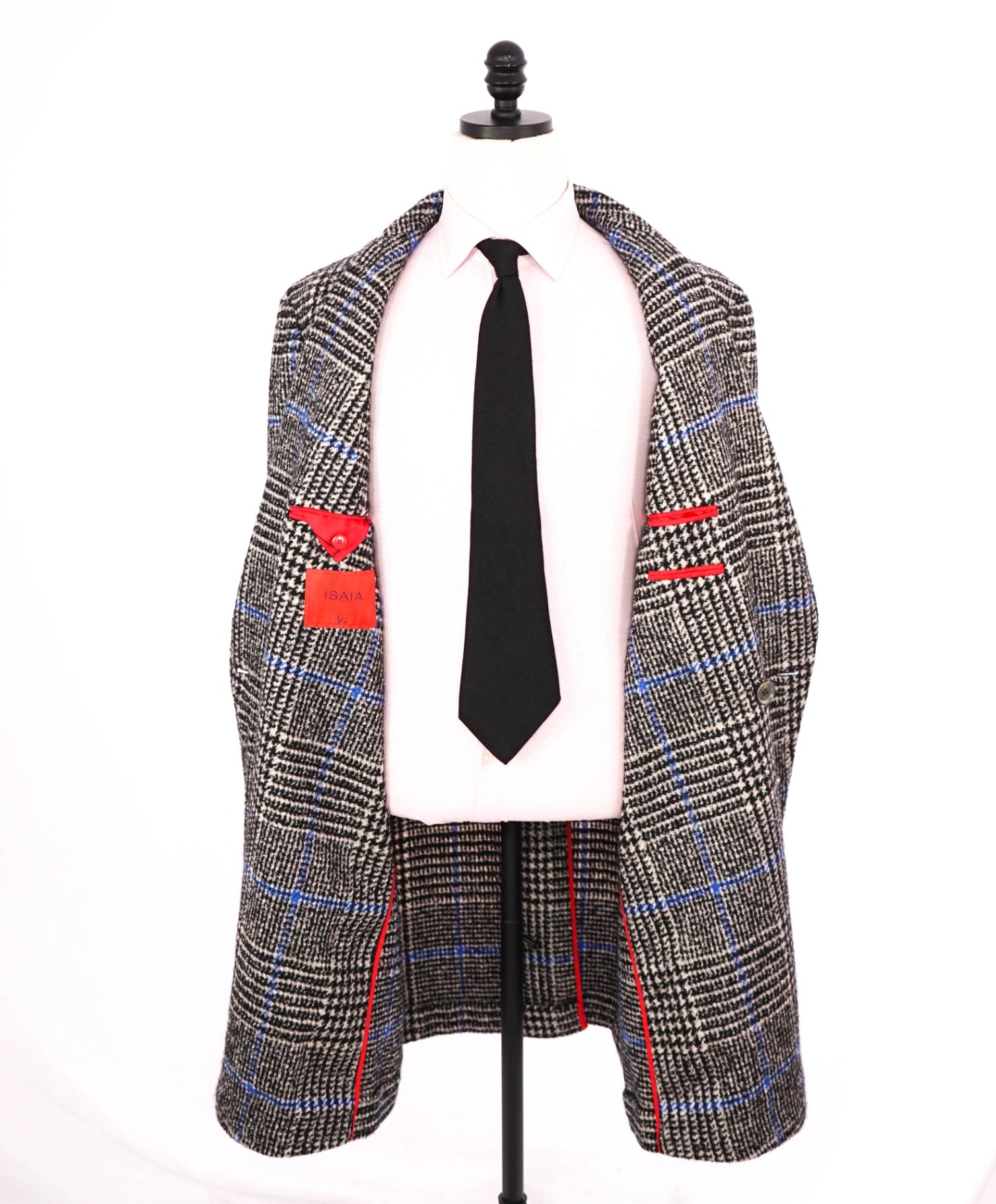 $9,165 ISAIA - Plaids & Checks **87% CASHMERE**/Silk Overcoat - 46R