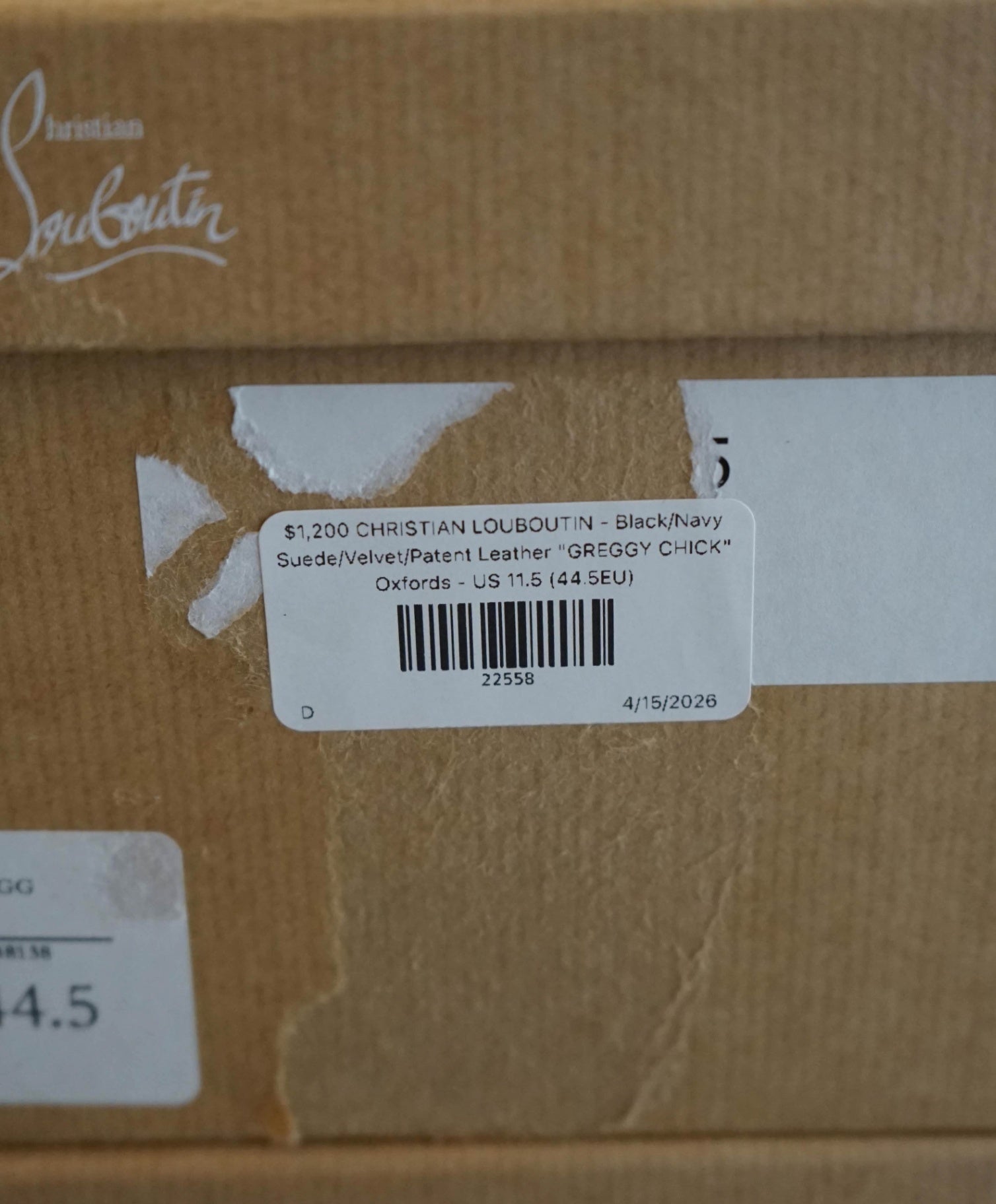 $1,200 LOUBOUTIN - Navy Leather "GREGGY CHICK" Oxfords - US 11.5 (44.5EU)