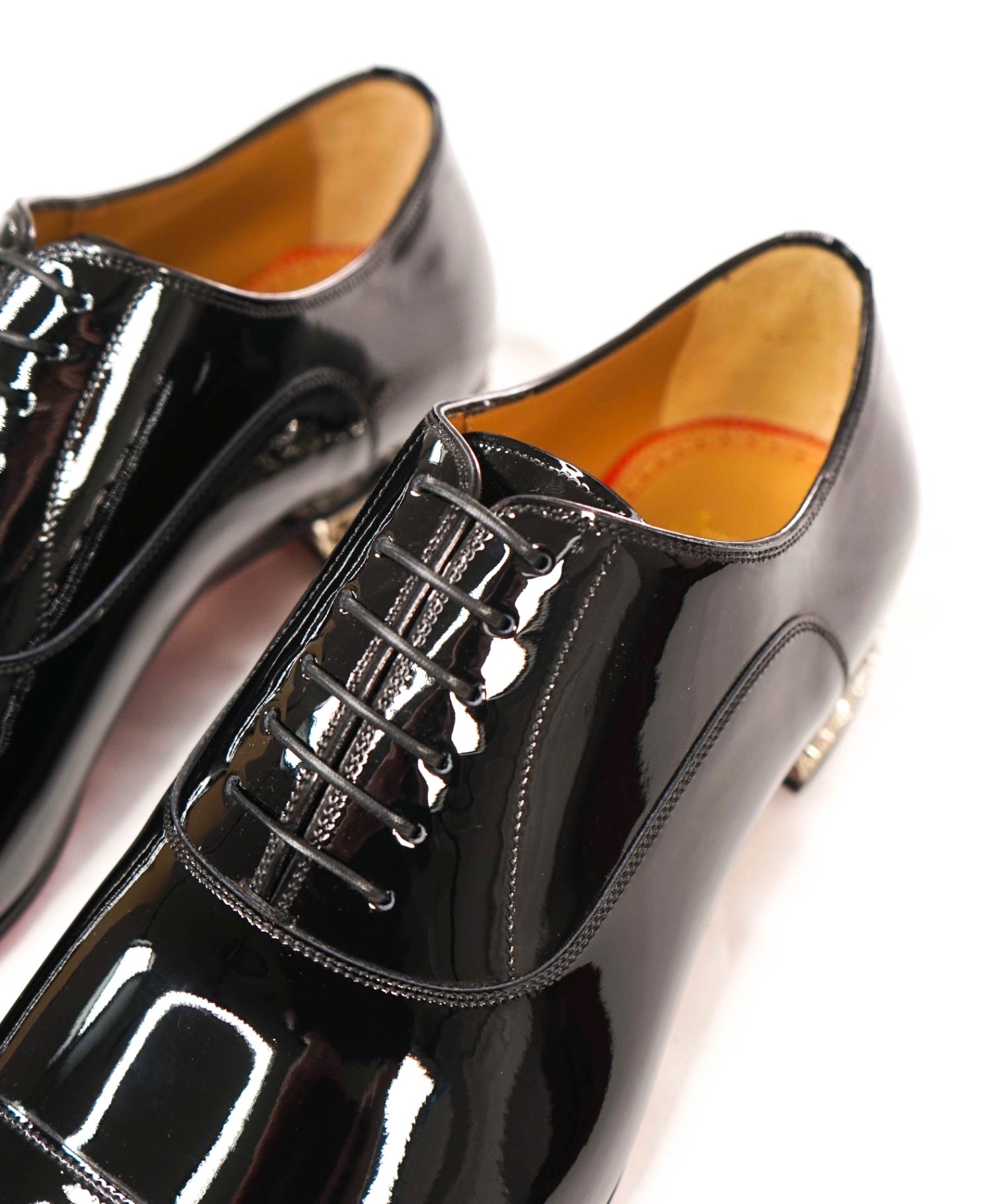 $1,295 LOUBOUTIN - Black Patent "GREGGYROCKS" Oxfords - 12 (45EU)