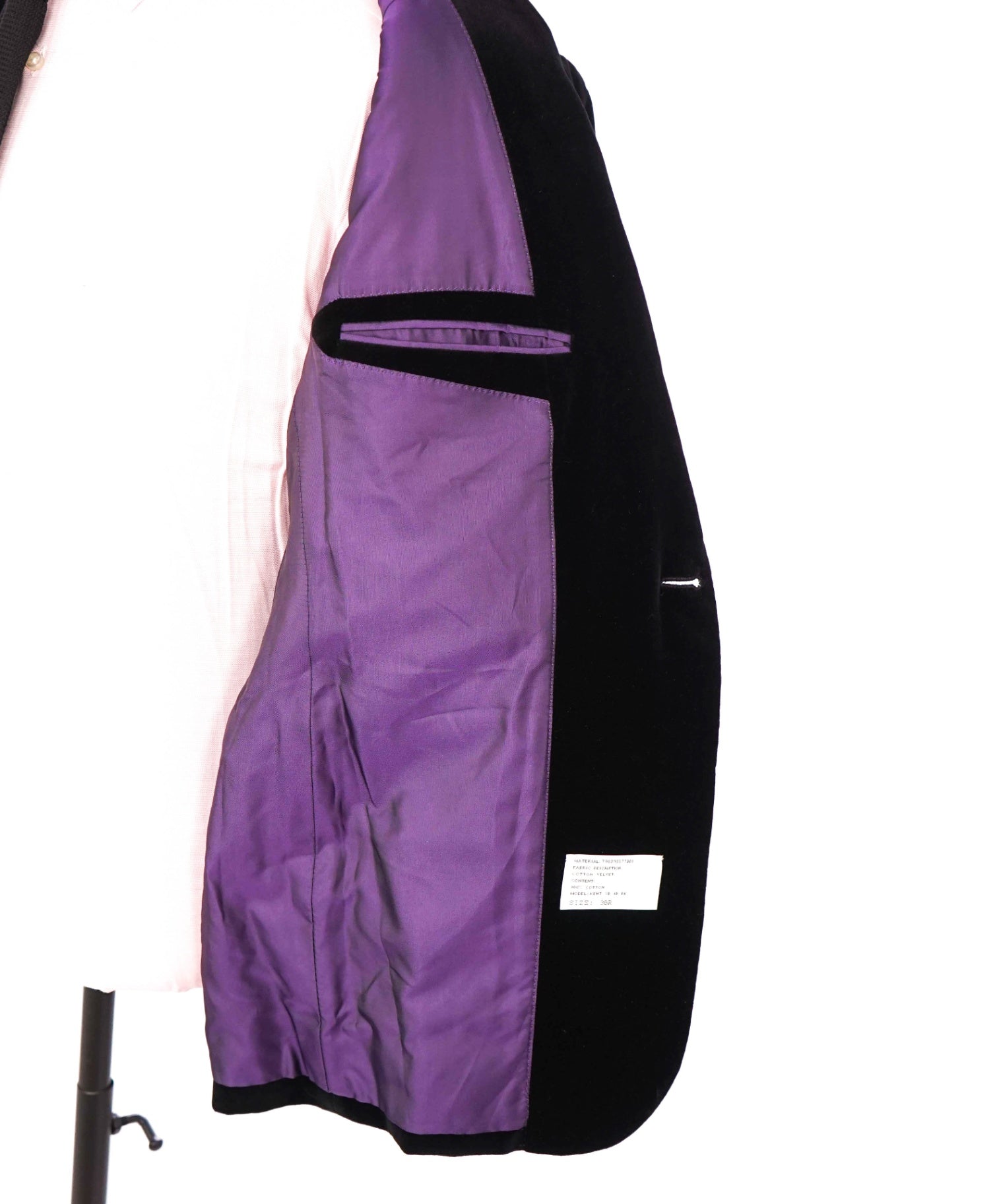 $2,695 RALPH LAUREN PURPLE LABEL - Black Velvet Smoking Jacket - 38R
