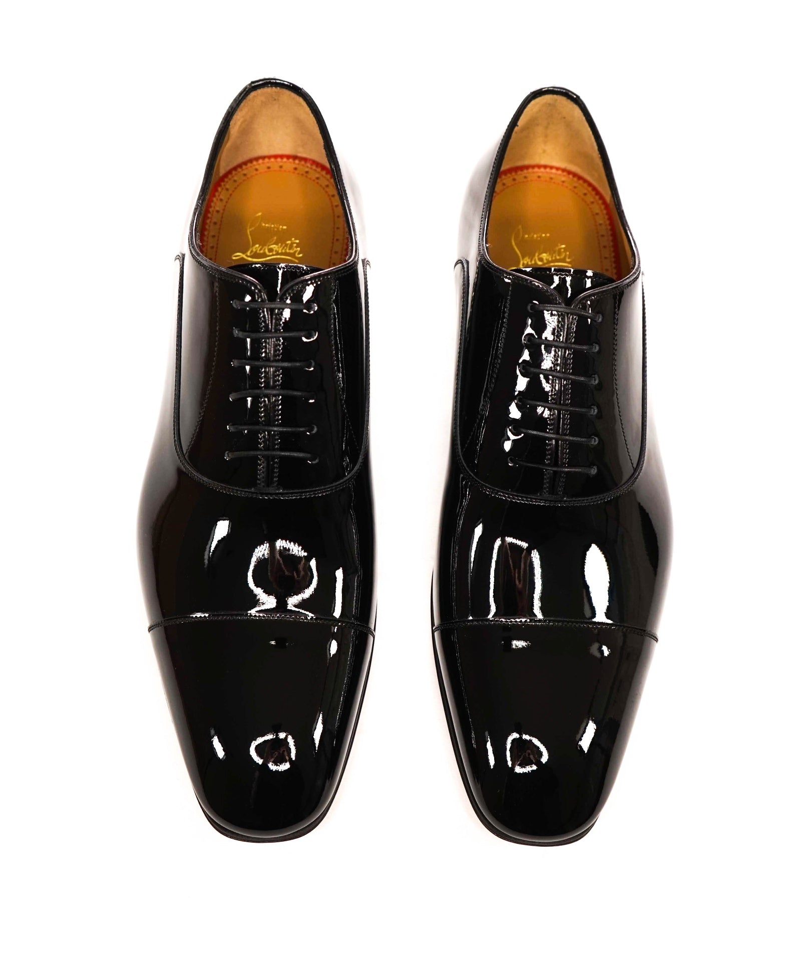 $1,295 LOUBOUTIN - Black Patent "GREGGYROCKS" Oxfords - 12 (45EU)