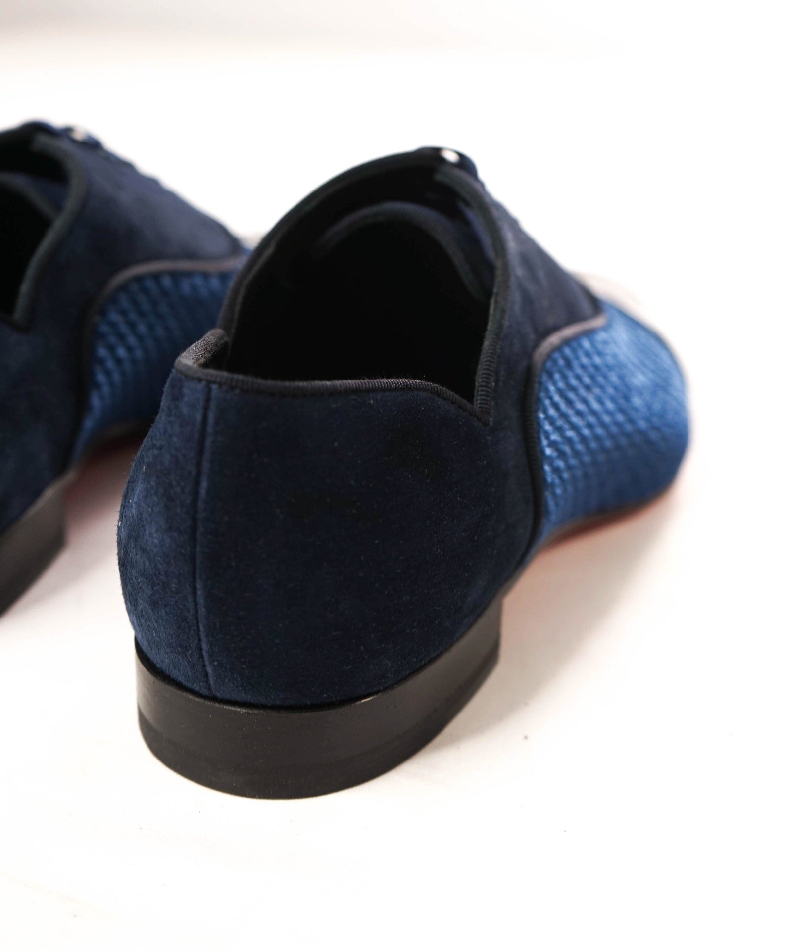 $1,200 LOUBOUTIN - Navy Leather "GREGGY CHICK" Oxfords - US 11.5 (44.5EU)