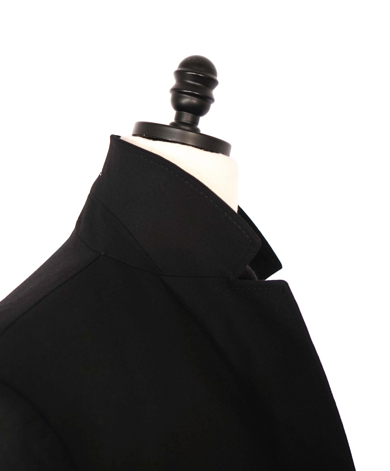 $1,295 CARACCIOLO - Solid Black Wool 2/3-Btn Jacket Overshirt - 48R