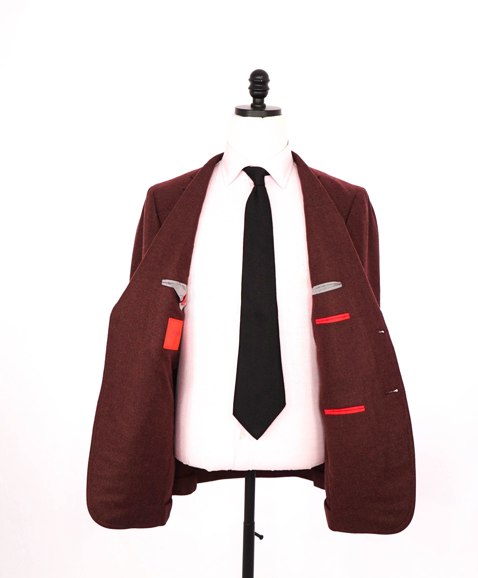 $5,200 ISAIA - Burgundy PURE CASHMERE Sport Jacket - 42R