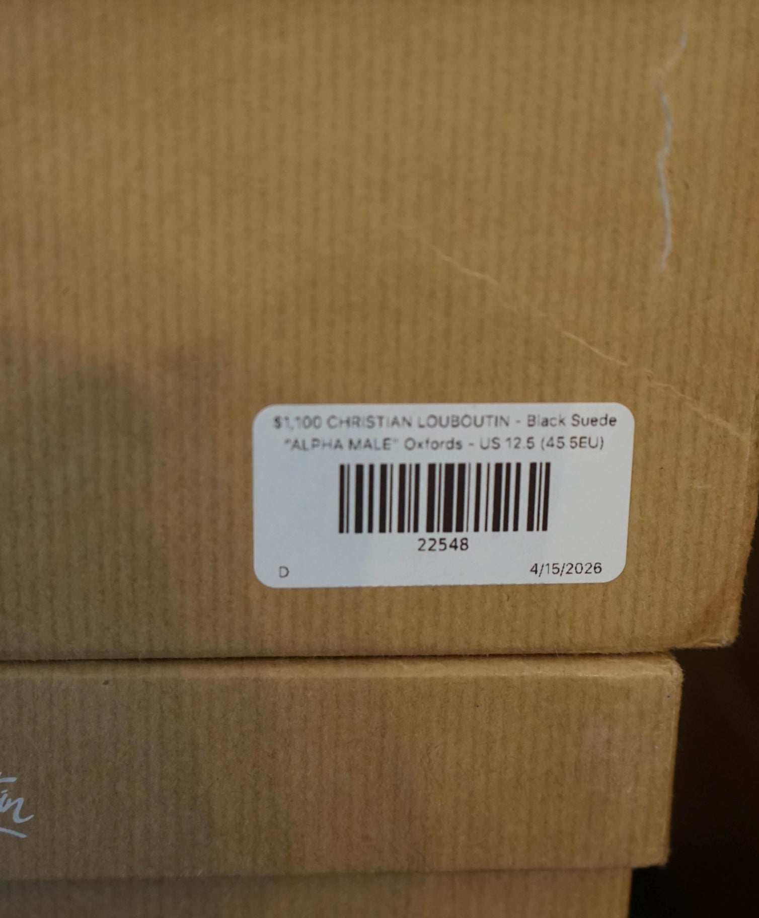 $1,100 LOUBOUTIN - Black Suede "ALPHA MALE" Oxfords - US 12.5 (45.5EU)