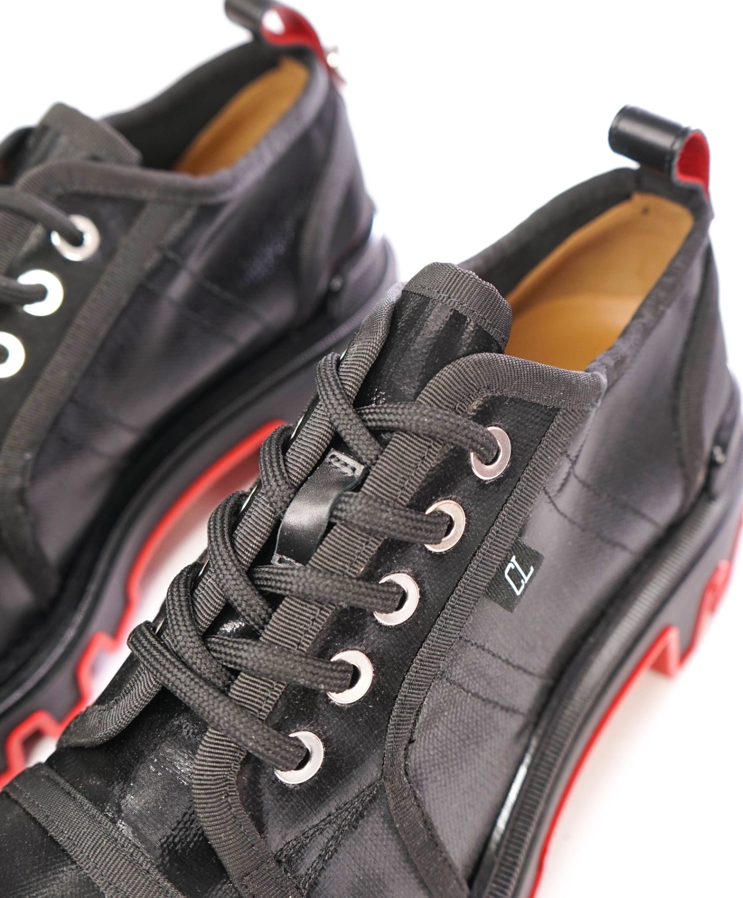 $1,745 LOUBOUTIN - Toile Enduite "PANAMIC DUNE" Sneakers - US 12.5 (45.5EU)