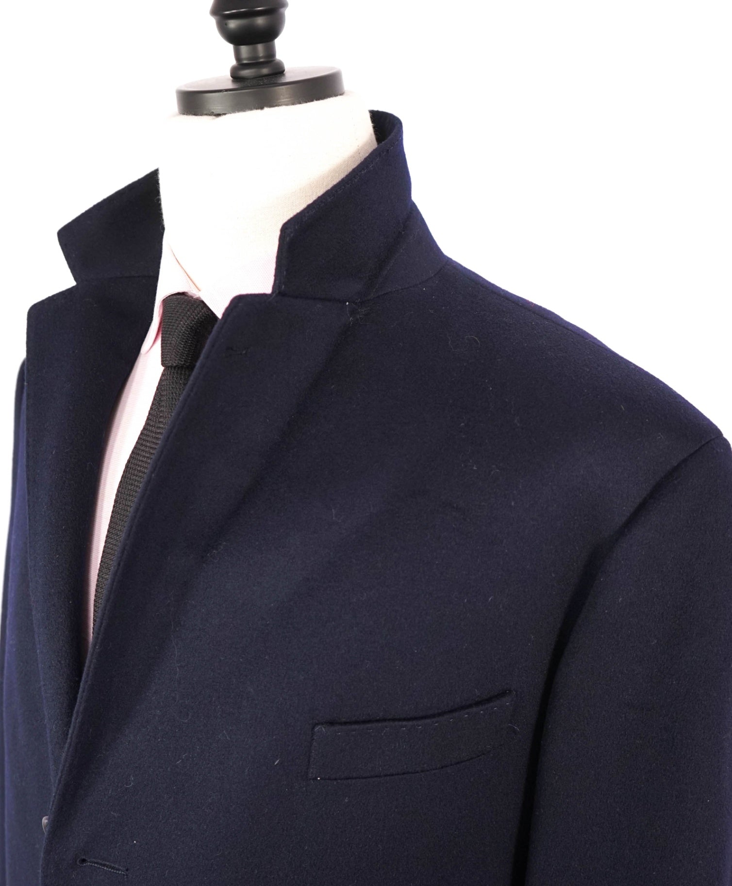 $1,295 LORO PIANA - Navy Wool/Cashmere "FAVOLA" Overcoat - 48R