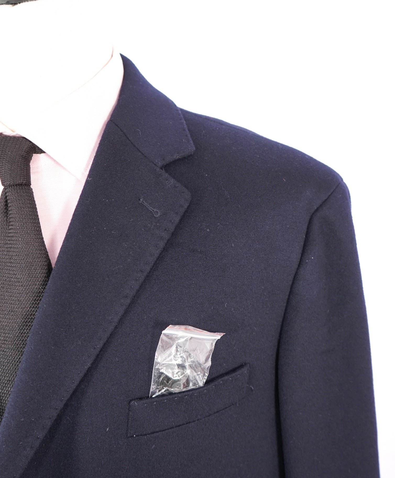 $1,295 LORO PIANA - Navy Wool/Cashmere "FAVOLA" Overcoat - 48R