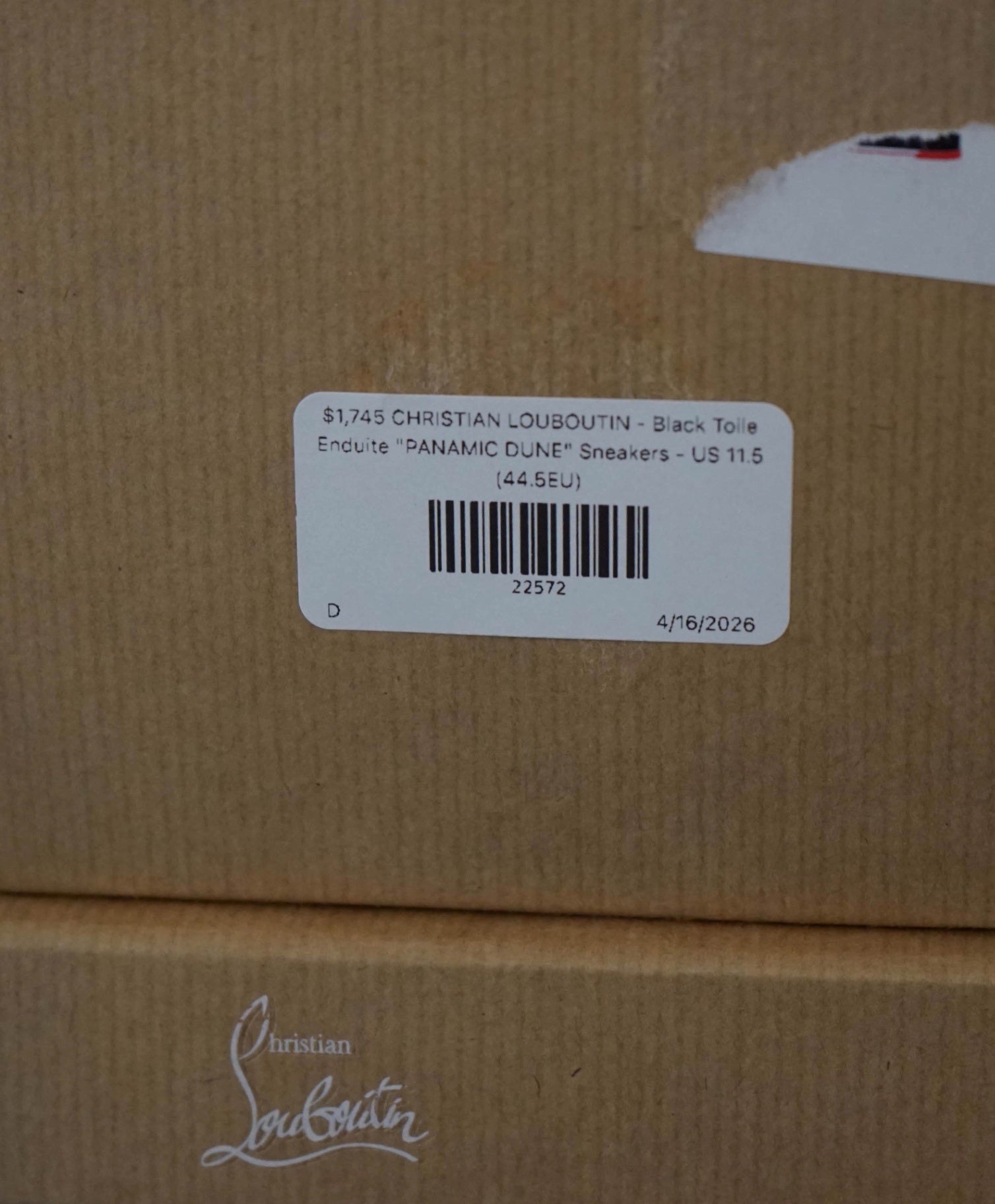 $1,745 LOUBOUTIN - Toile Enduite "PANAMIC DUNE" Sneakers - US 11.5 (44.5EU)