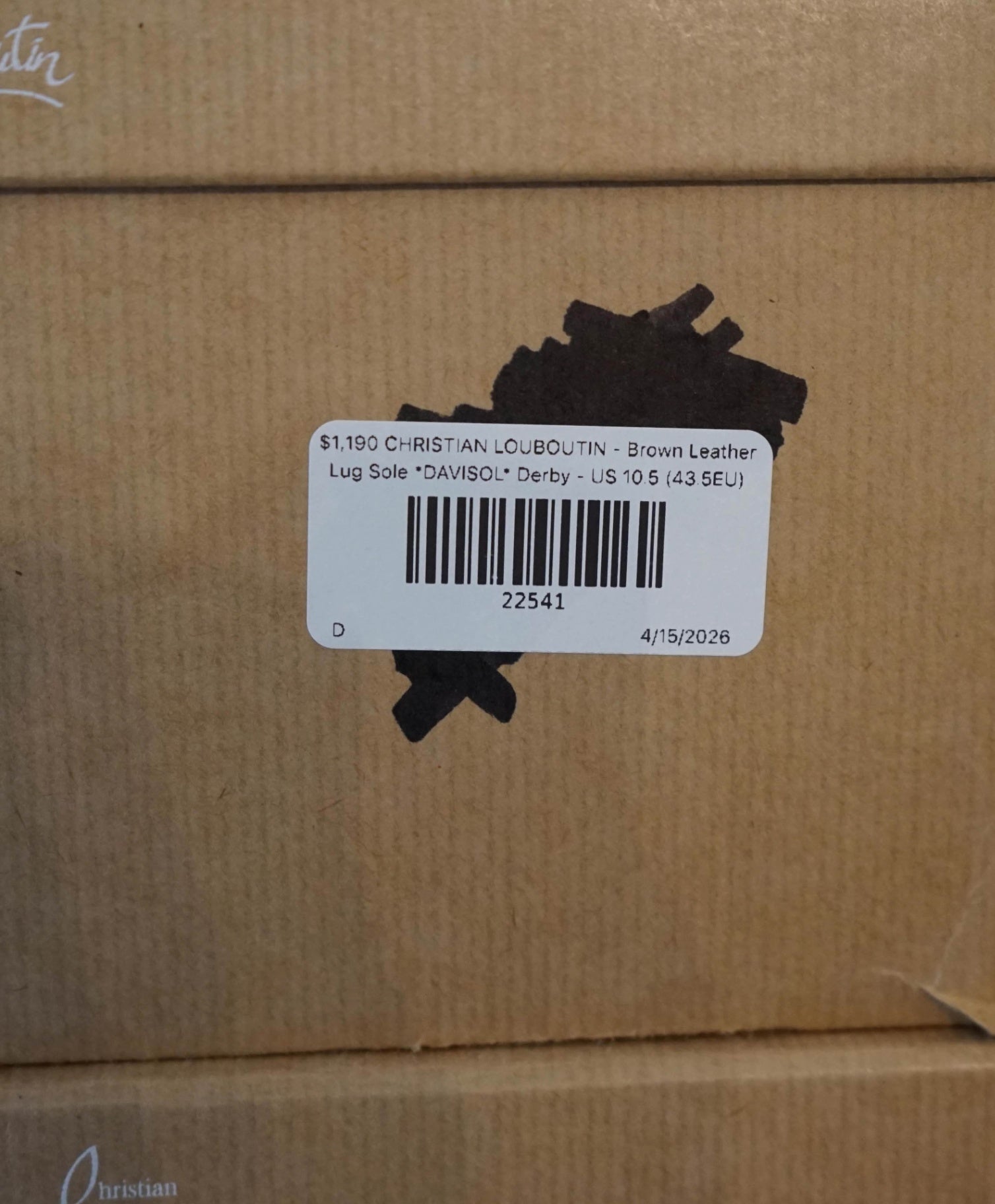 $1,190 LOUBOUTIN - Brown Lug Sole *DAVISOL* Derby - US 10.5 (43.5EU)