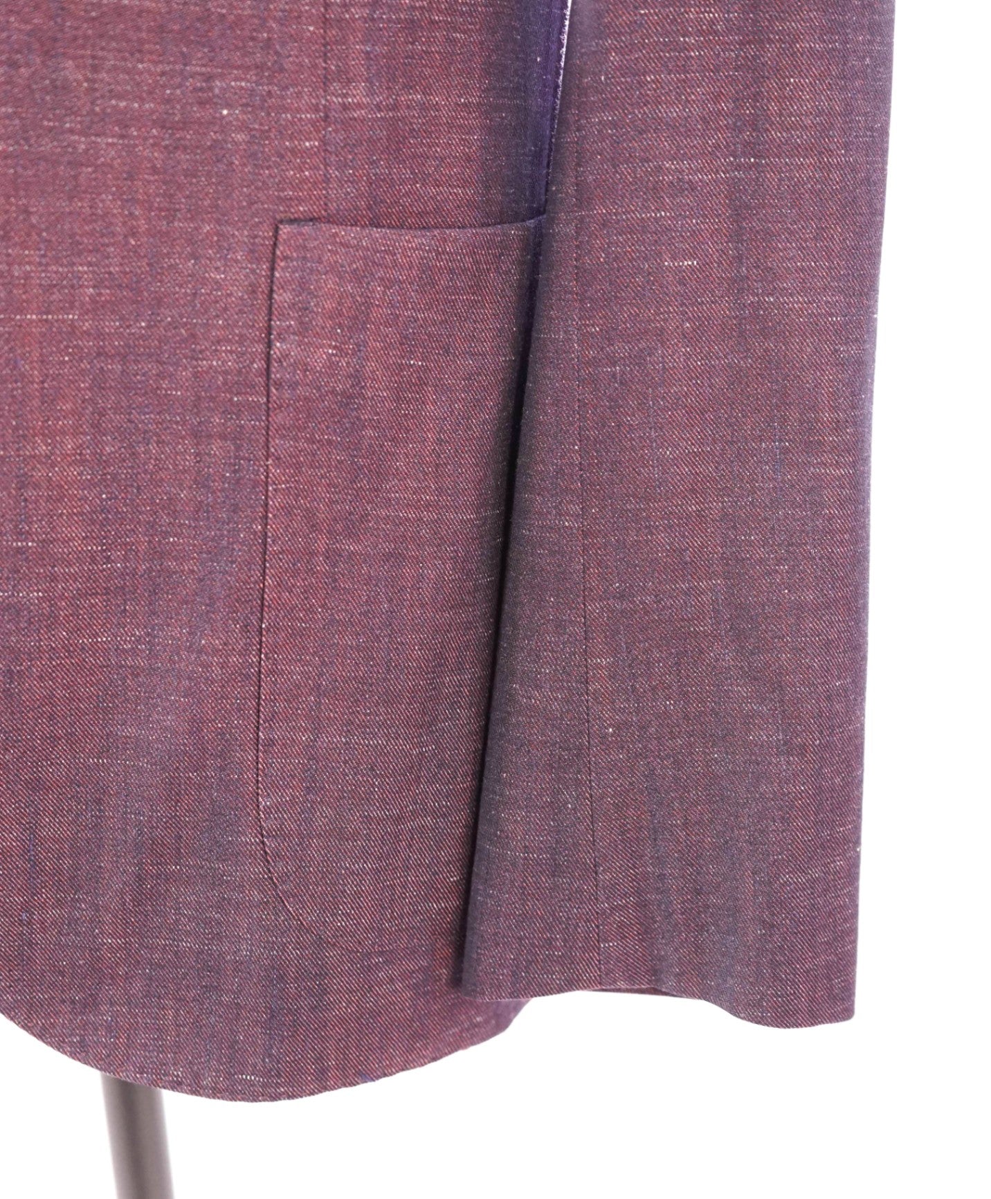 $2,700 BOGLIOLI - Burgundy Wool/Silk/Linen Blazer - 40R