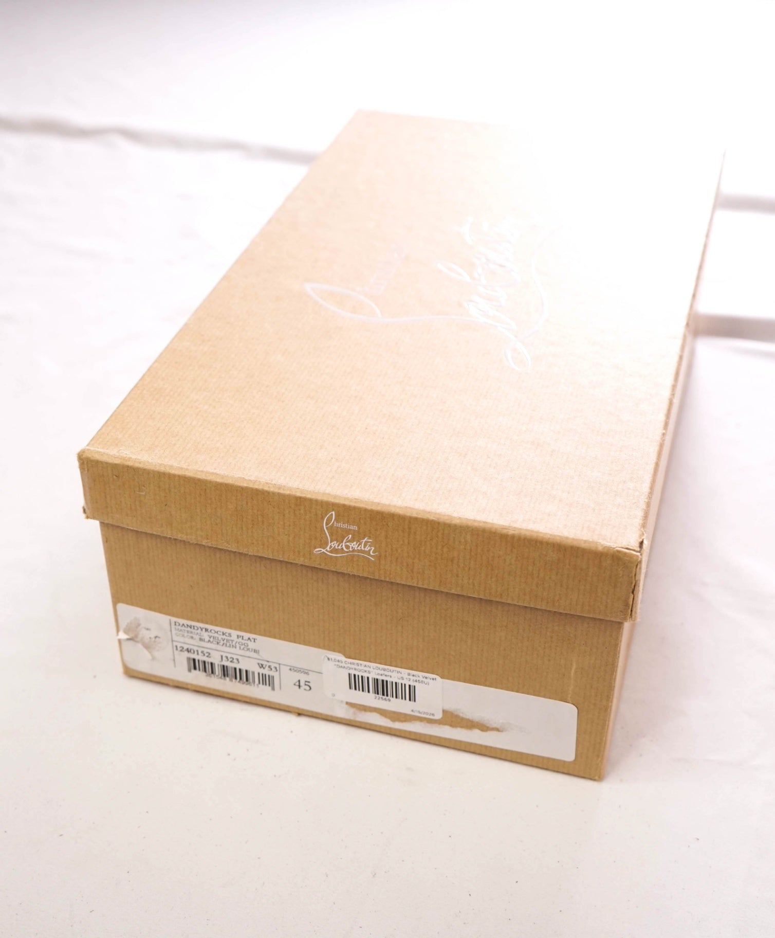 $1,045 LOUBOUTIN - Black Velvet "DANDYROCKS" Loafers - US 12 (45EU)