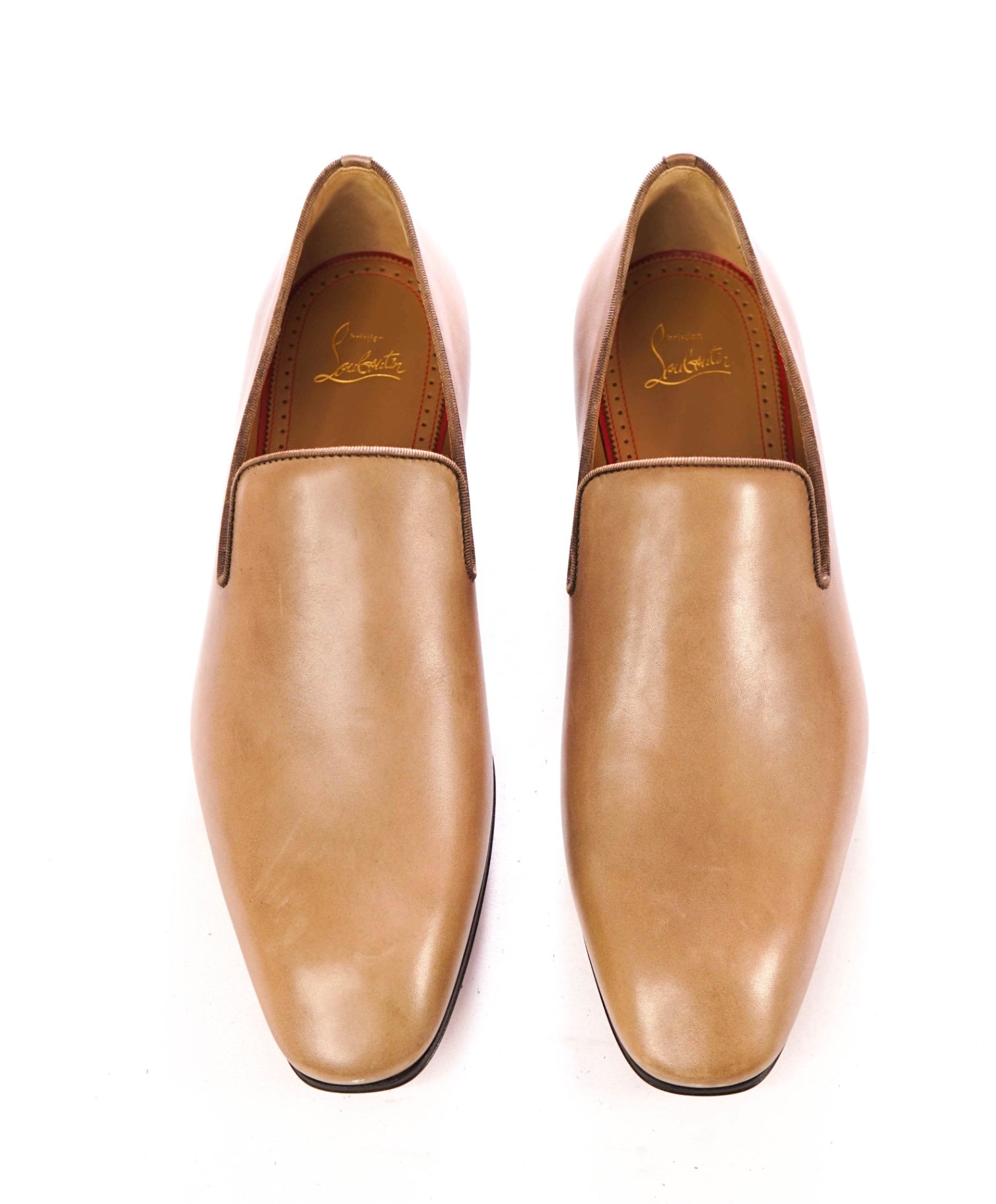 $1,250 LOUBOUTIN - Almond Brown "DANDELION" Loafers - US 10 (43EU)