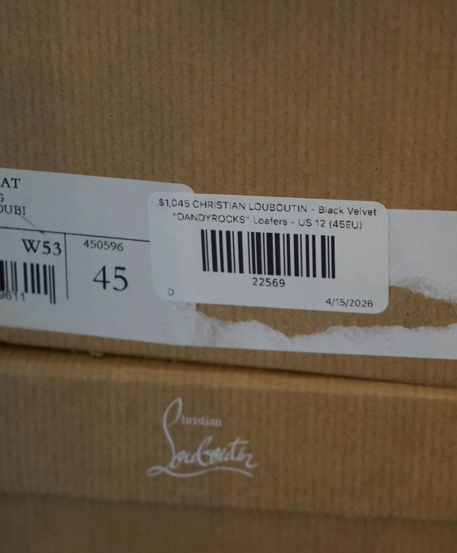 $1,045 LOUBOUTIN - Black Velvet "DANDYROCKS" Loafers - US 12 (45EU)