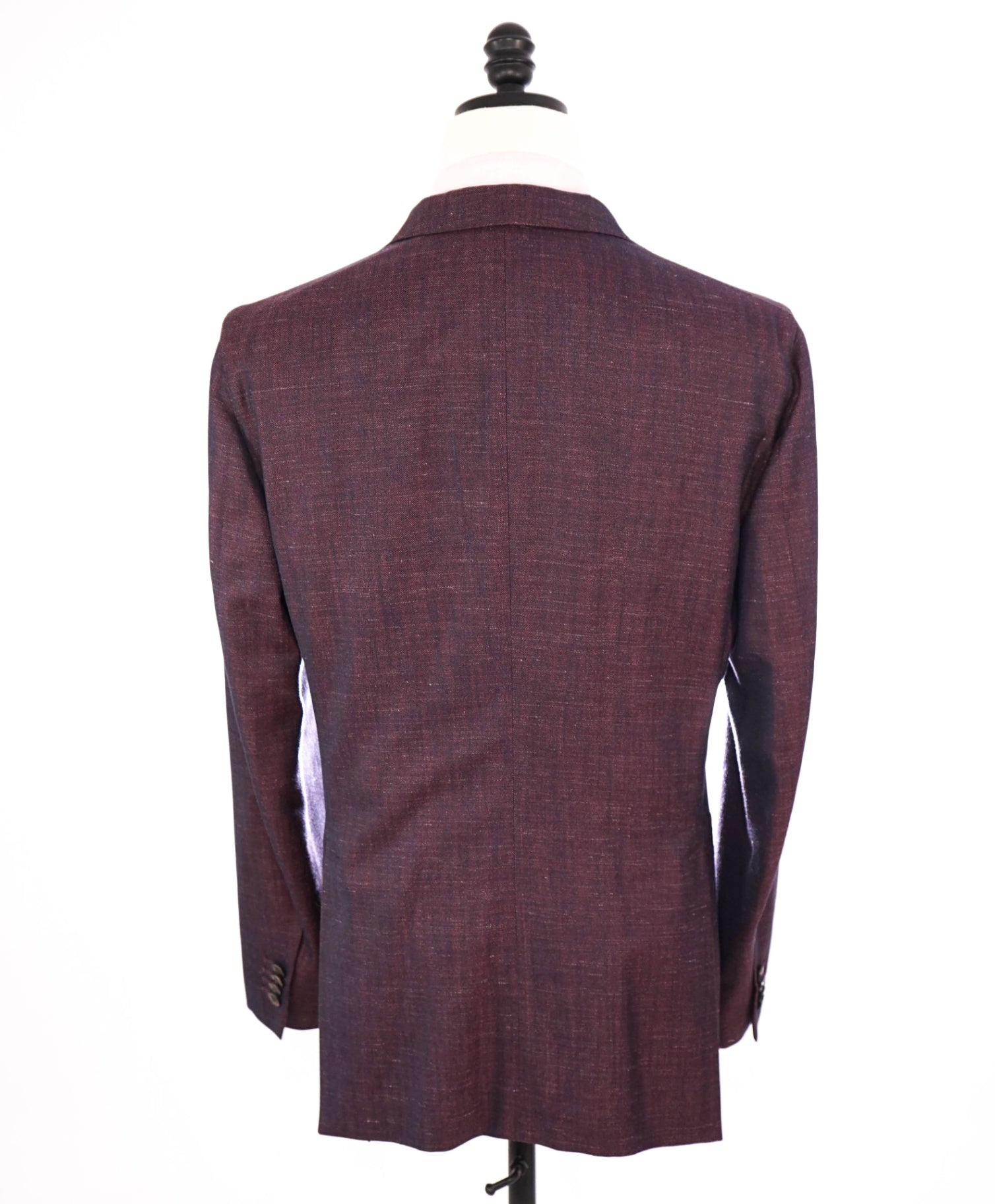 $2,700 BOGLIOLI - Burgundy Wool/Silk/Linen Blazer - 40R