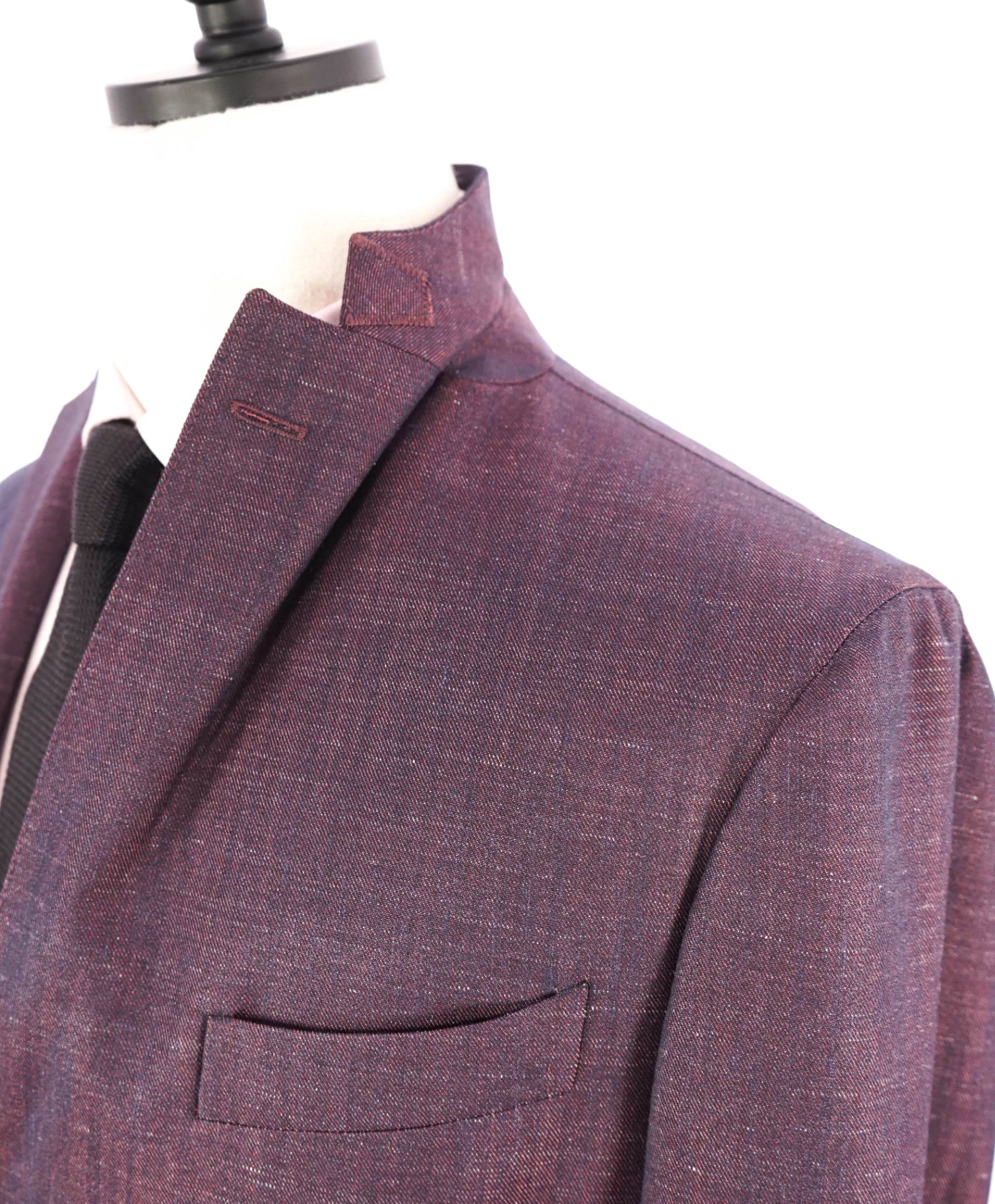 $2,700 BOGLIOLI - Burgundy Wool/Silk/Linen Blazer - 40R