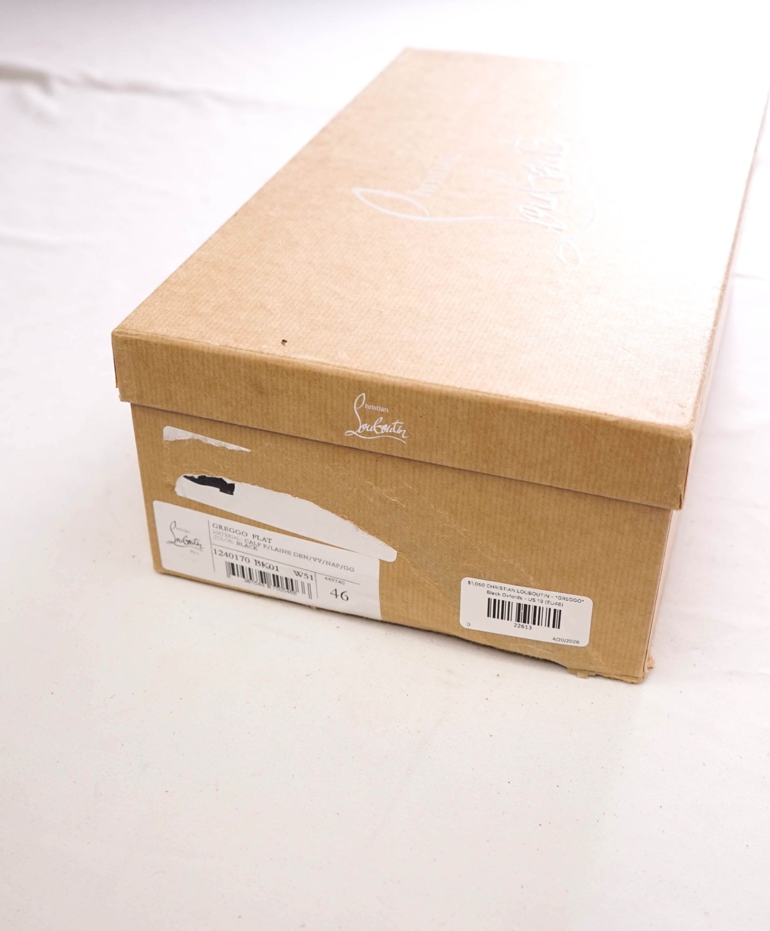 $1,050 LOUBOUTIN - *GREGGO* Black Oxfords - US 13 (EU46)