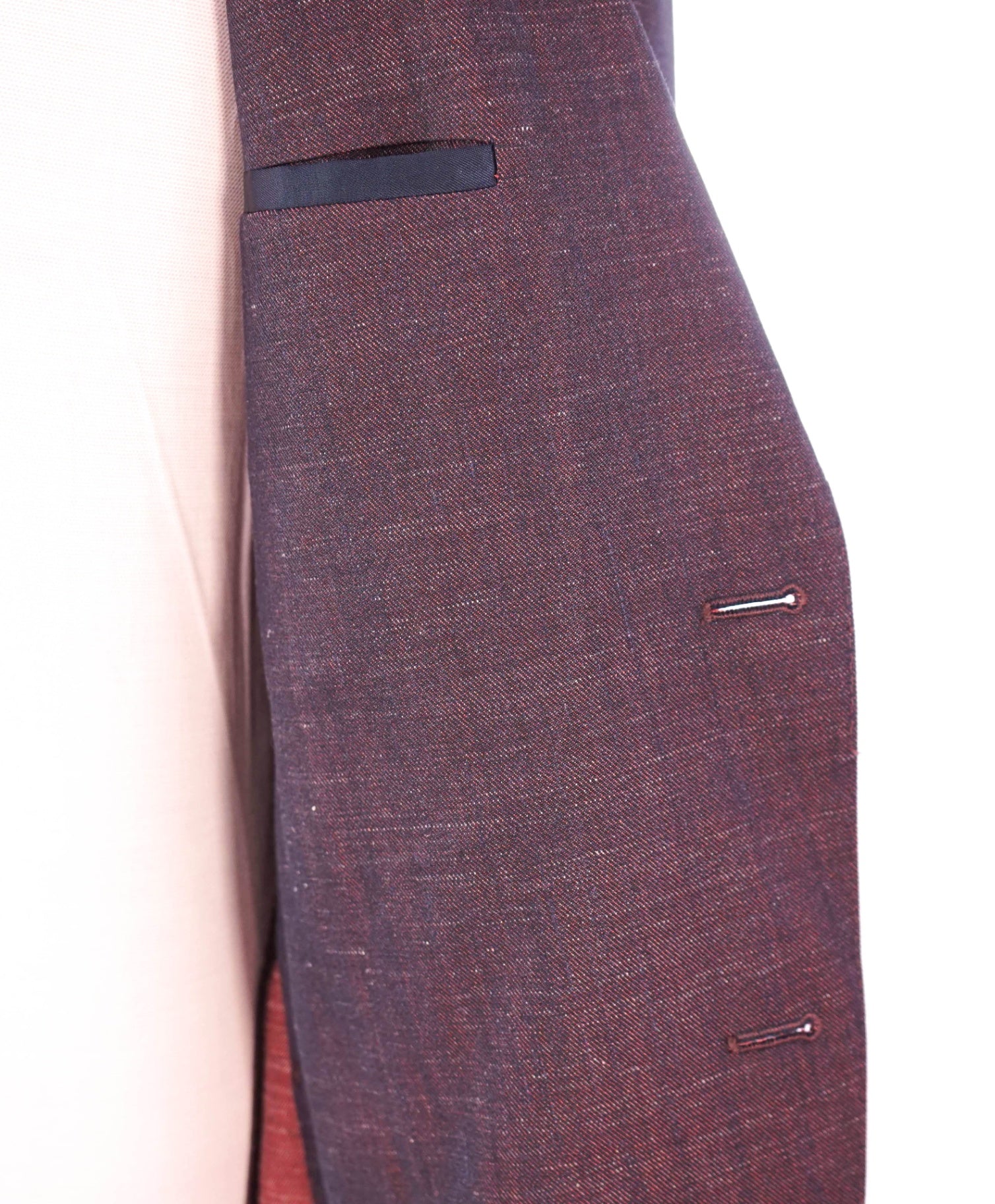 $2,700 BOGLIOLI - Burgundy Wool/Silk/Linen Blazer - 40R