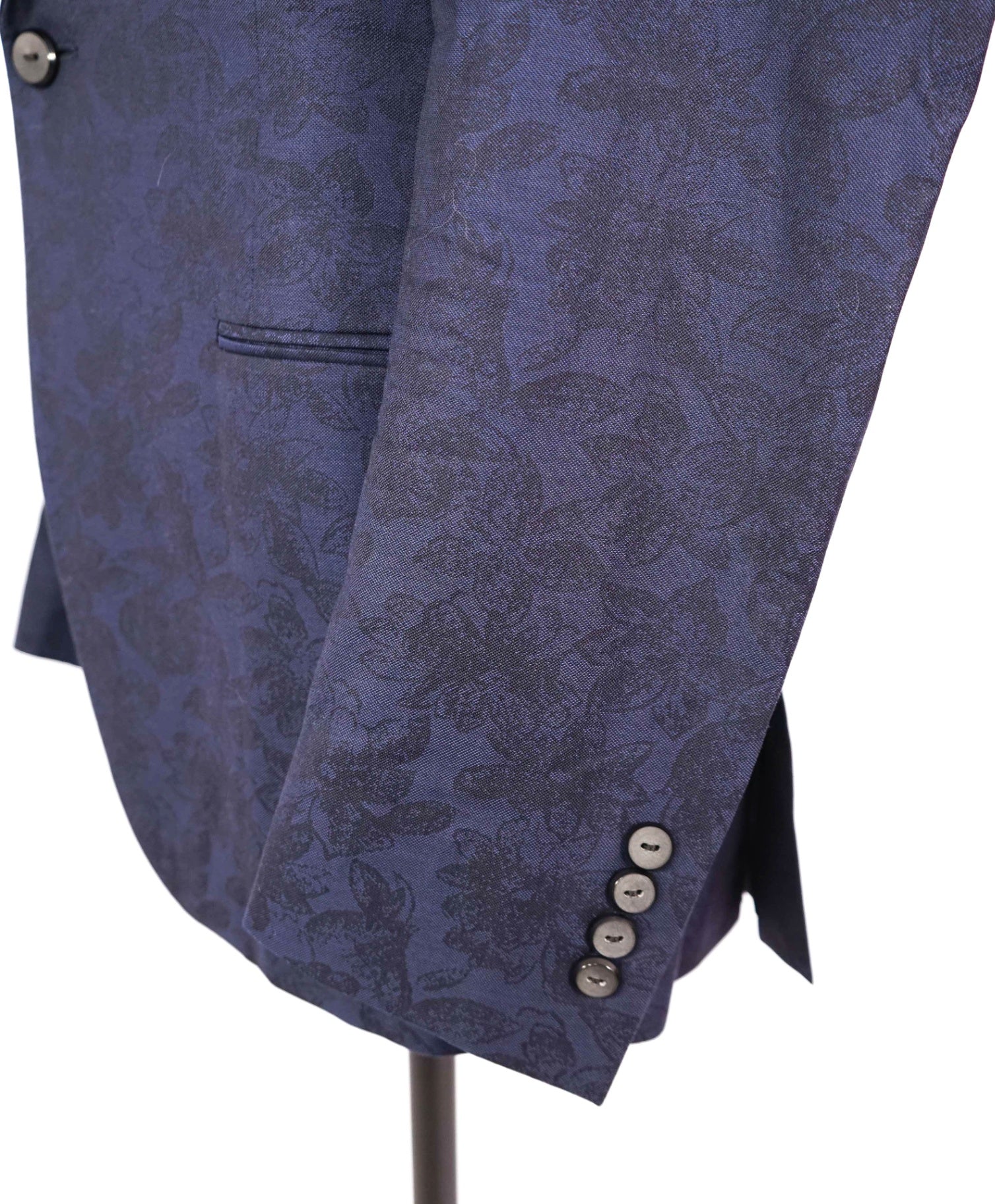 $1,295 SAKS 5TH AVE by SAMUELSOHN - Navy Floral Wool/Cotton Dinner Jacket - 38R