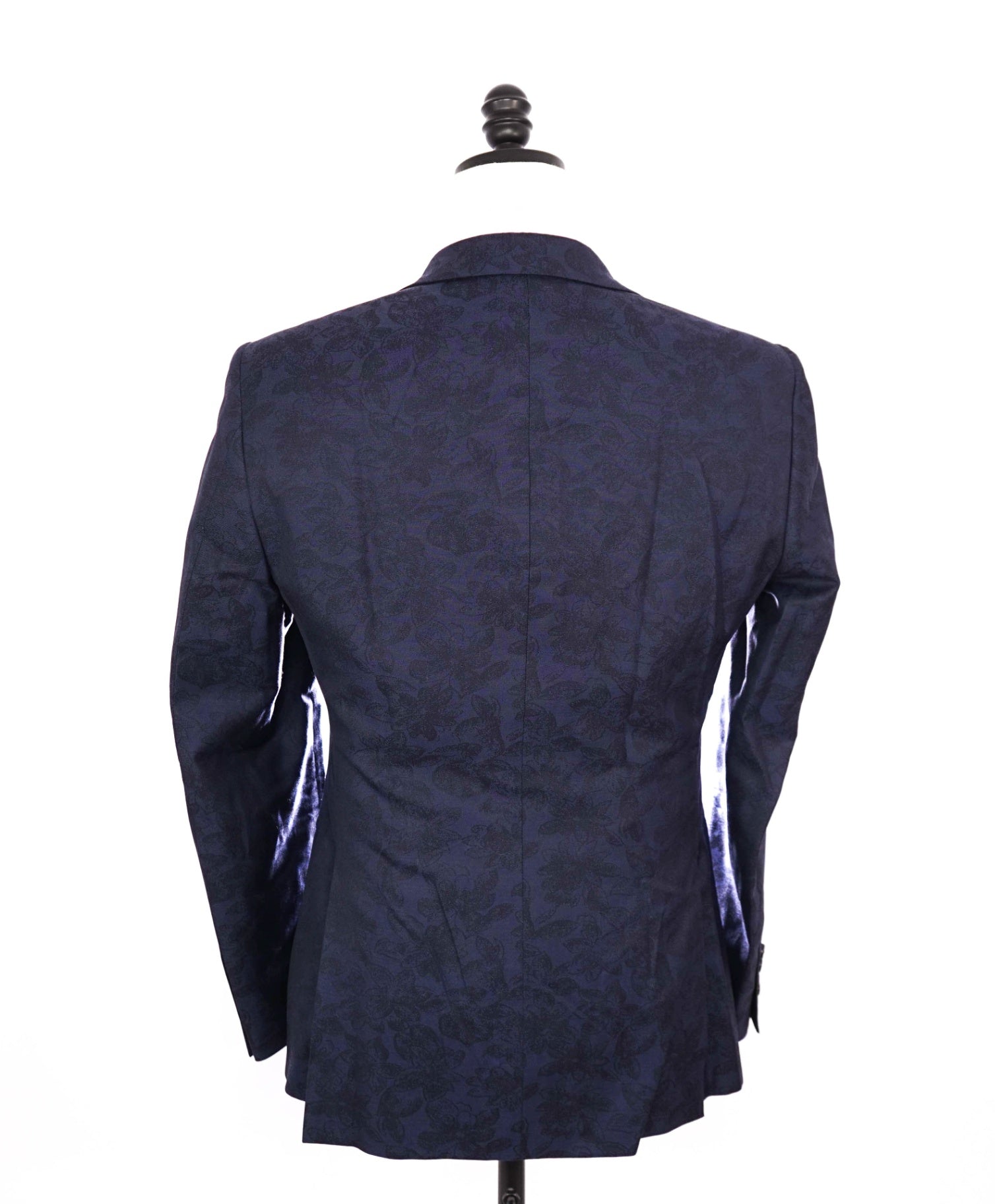$1,295 SAKS 5TH AVE by SAMUELSOHN - Navy Floral Wool/Cotton Dinner Jacket - 38R