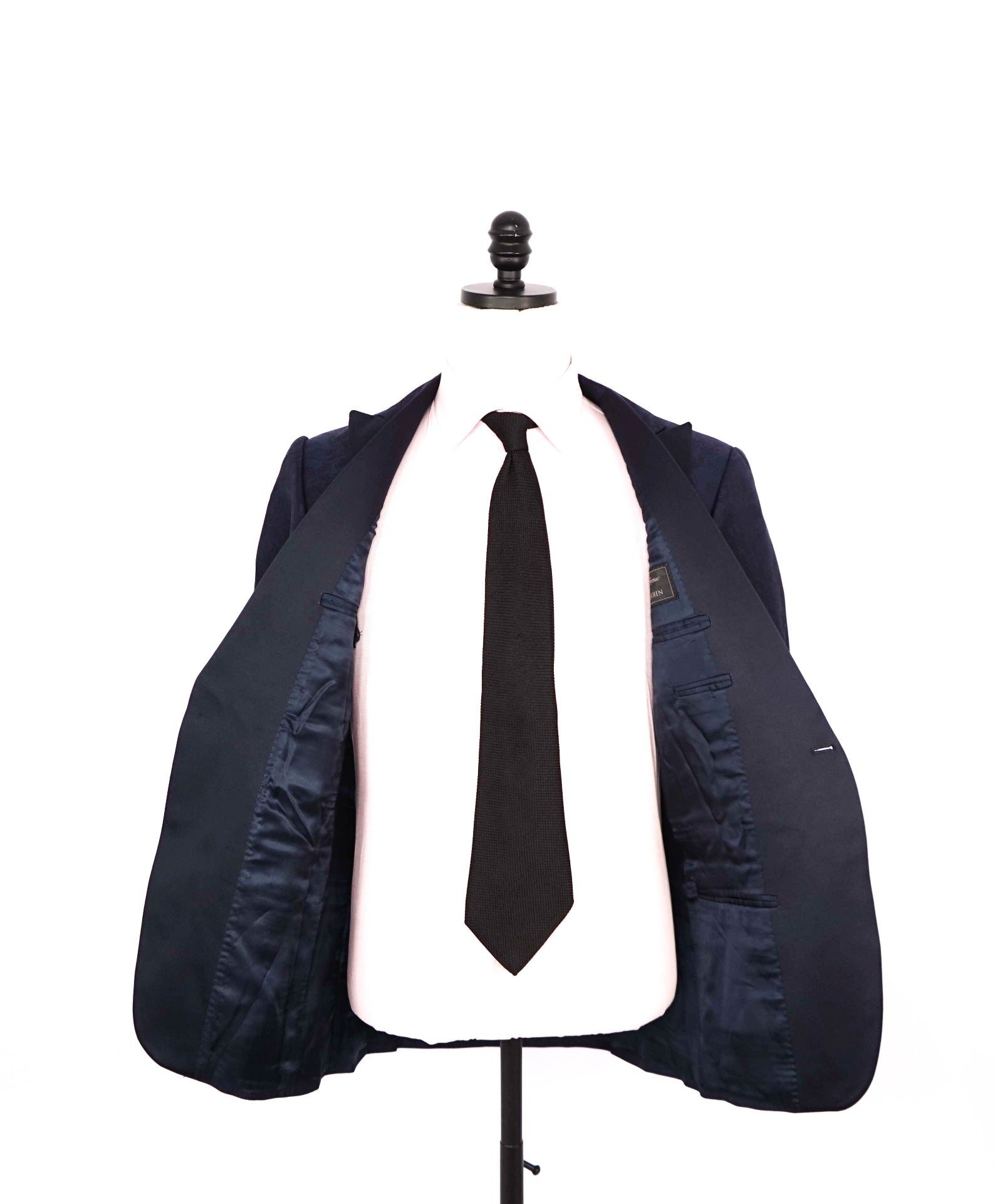 $1,295 SAKS 5TH AVE by SAMUELSOHN - Navy Floral Wool/Cotton Dinner Jacket - 38R