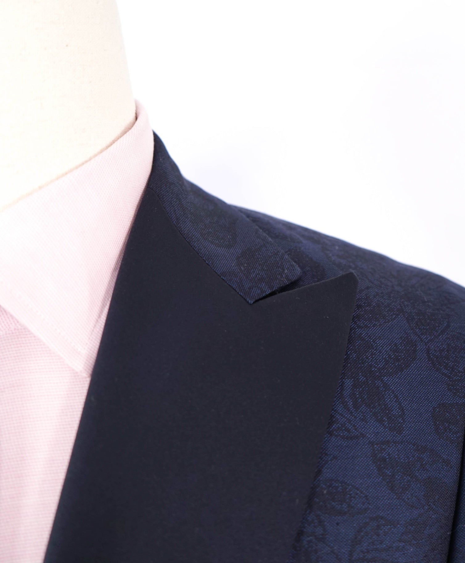 $1,295 SAKS 5TH AVE by SAMUELSOHN - Navy Floral Wool/Cotton Dinner Jacket - 38R