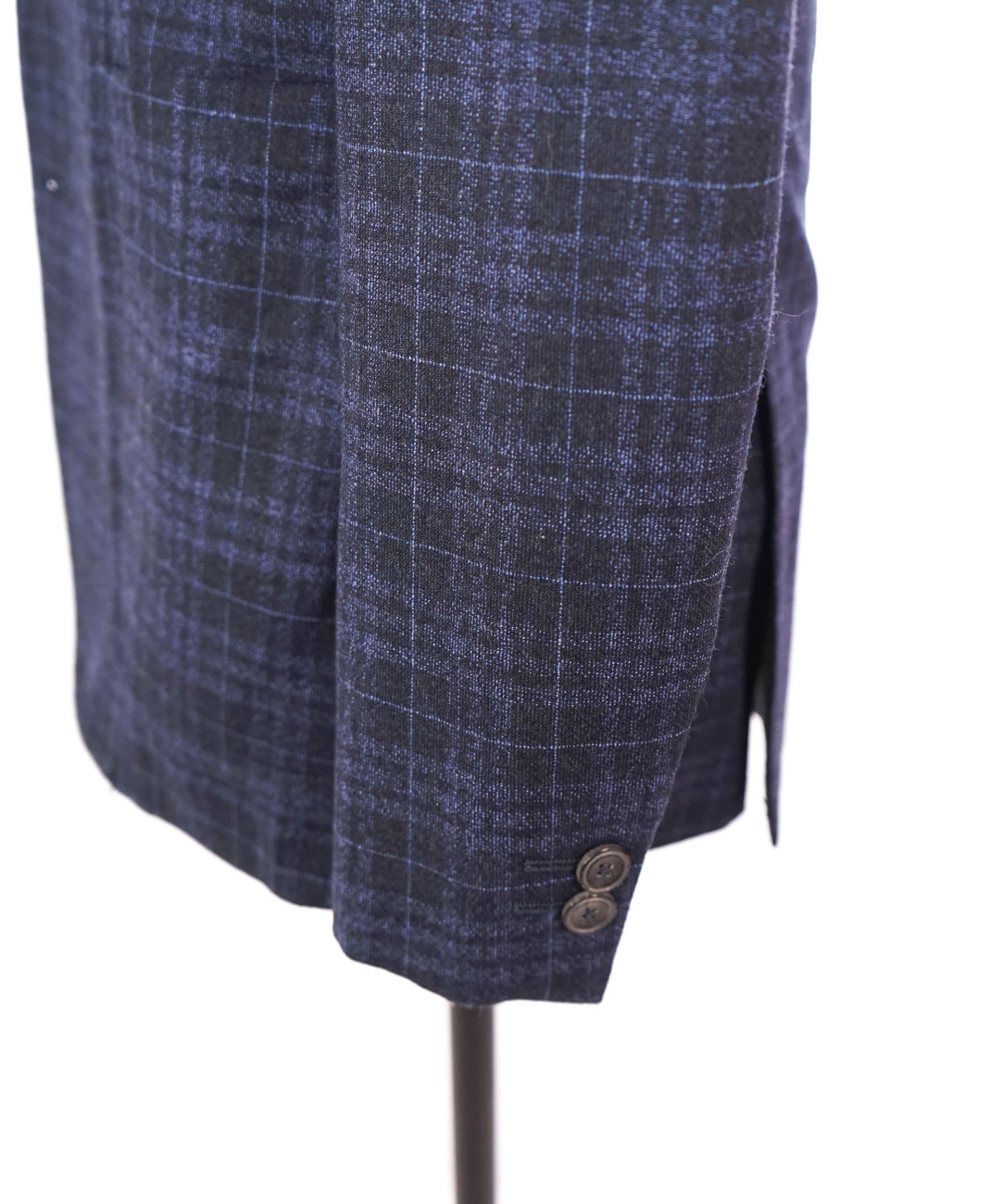 $1,995 EMPORIO ARMANI - "SAVILE LINE" Blue Plaid Flannel Suit - 38R