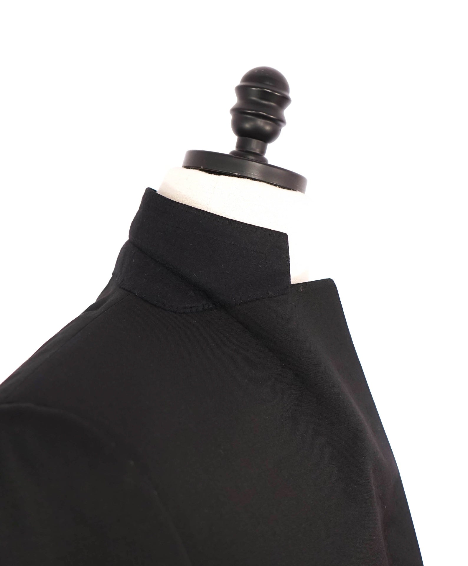 $2,795 CANALI - Solid Black Pure Wool Suit - 34R