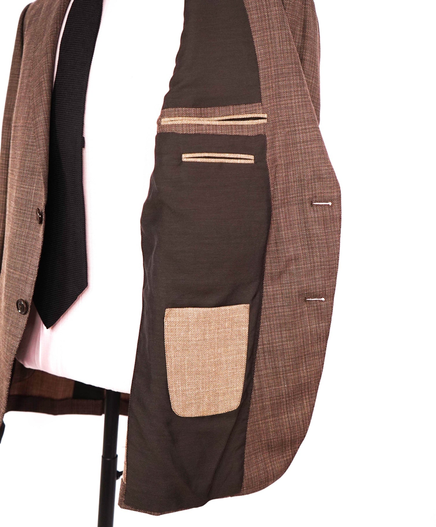 $3,750 ZEGNA - Brown Wool/Silk/Linen Blazer - 46R