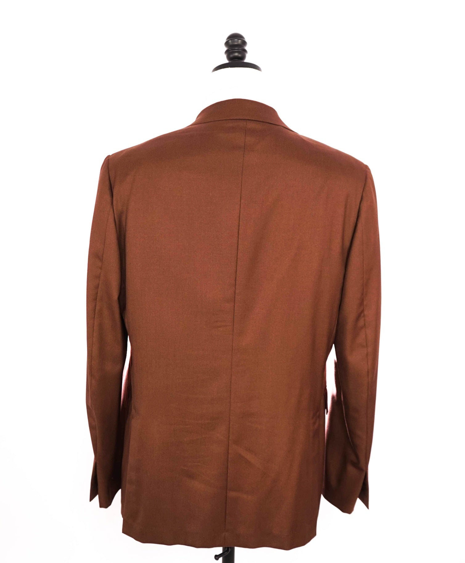 $3,650 ZEGNA - Solid Brown 90% Cashmere/Silk Blazer - 44R