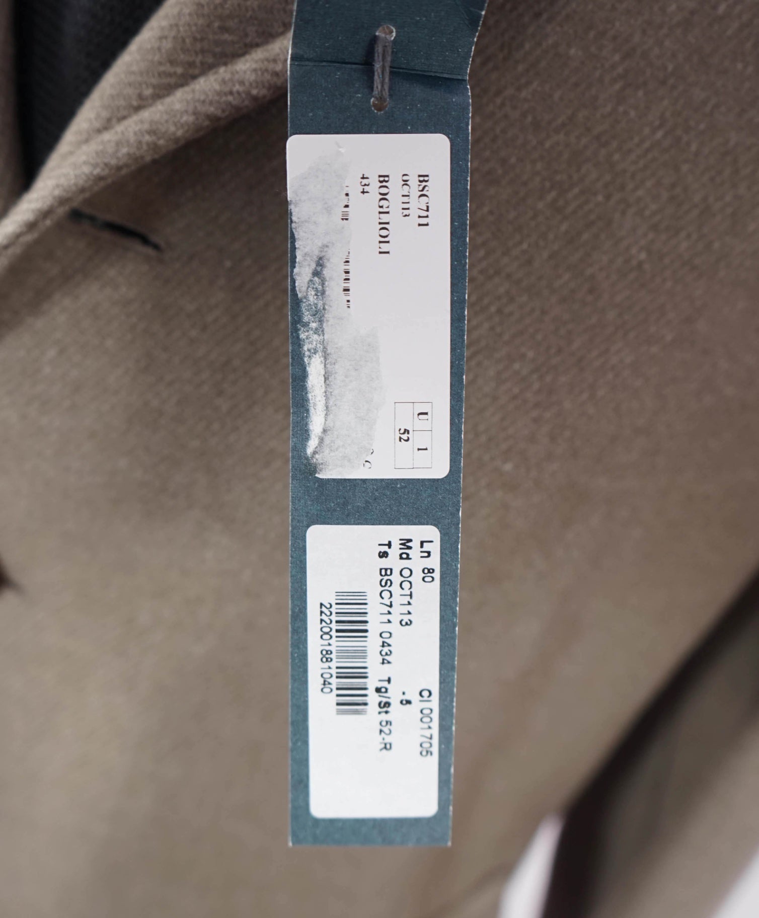 $1,595 BOGLIOLI - Tan Twill Wool Overcoat - 42R
