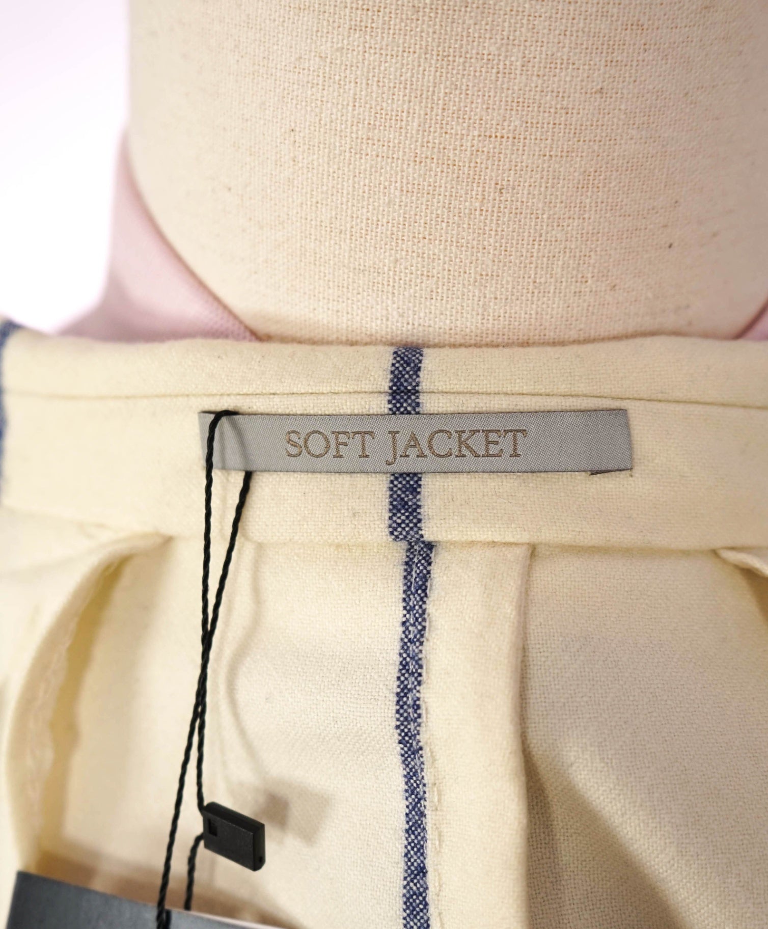 $2,395 ELEVENTY - Ivory/Blue Chalk Stripe Wool "JOGGER" Suit - 40