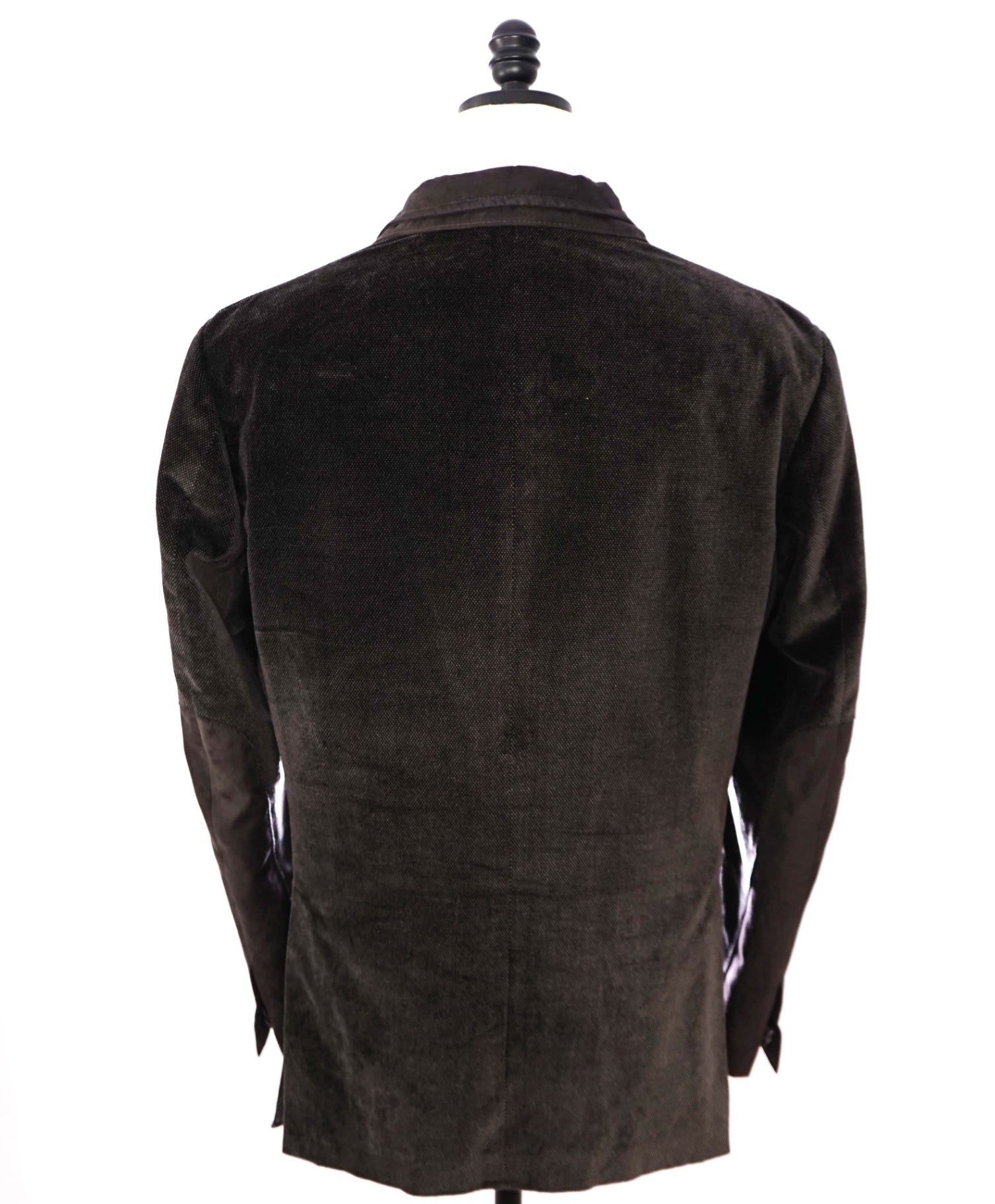 $2,035 CORNELIANI - Brown Velvet Suede Jacket Winter Blazer - 46R