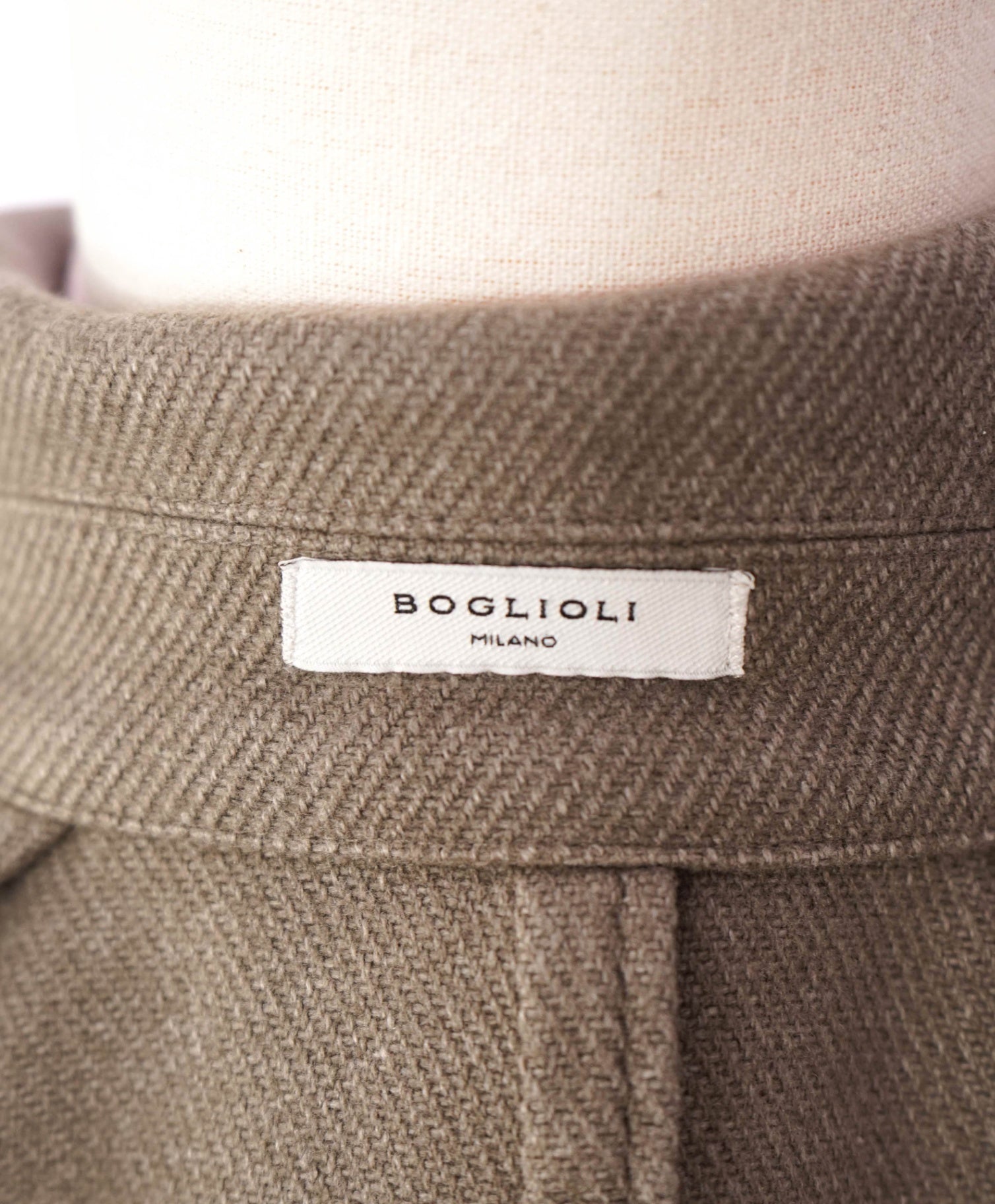 $1,595 BOGLIOLI - Tan Twill Wool Overcoat - 42R