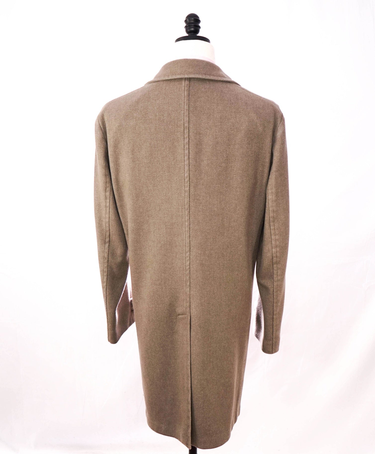 $1,595 BOGLIOLI - Tan Twill Wool Overcoat - 42R