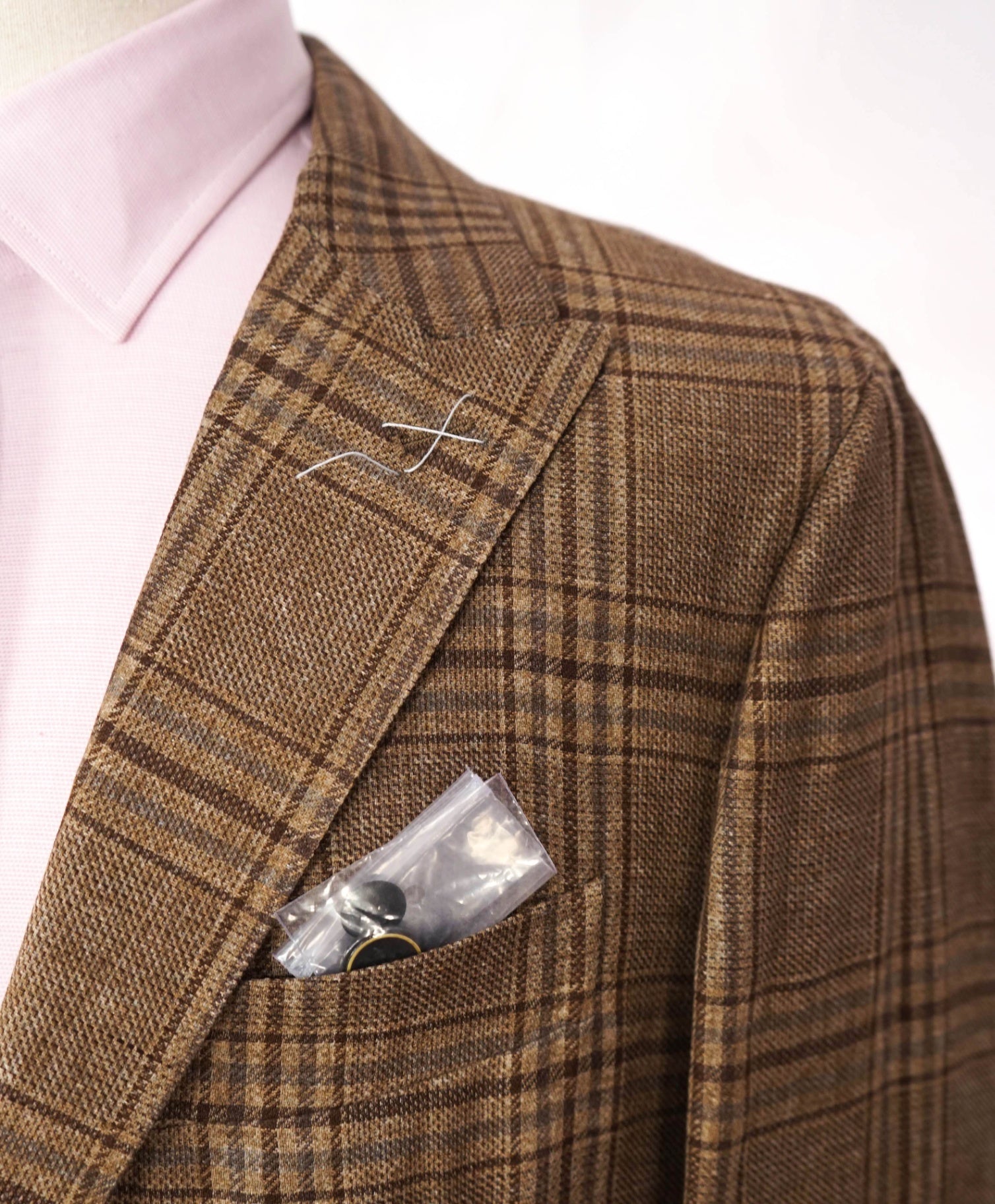 $1,795 ELEVENTY By ZEGNA - Brown Plaid Linen/Wool/Silk Blazer - 40