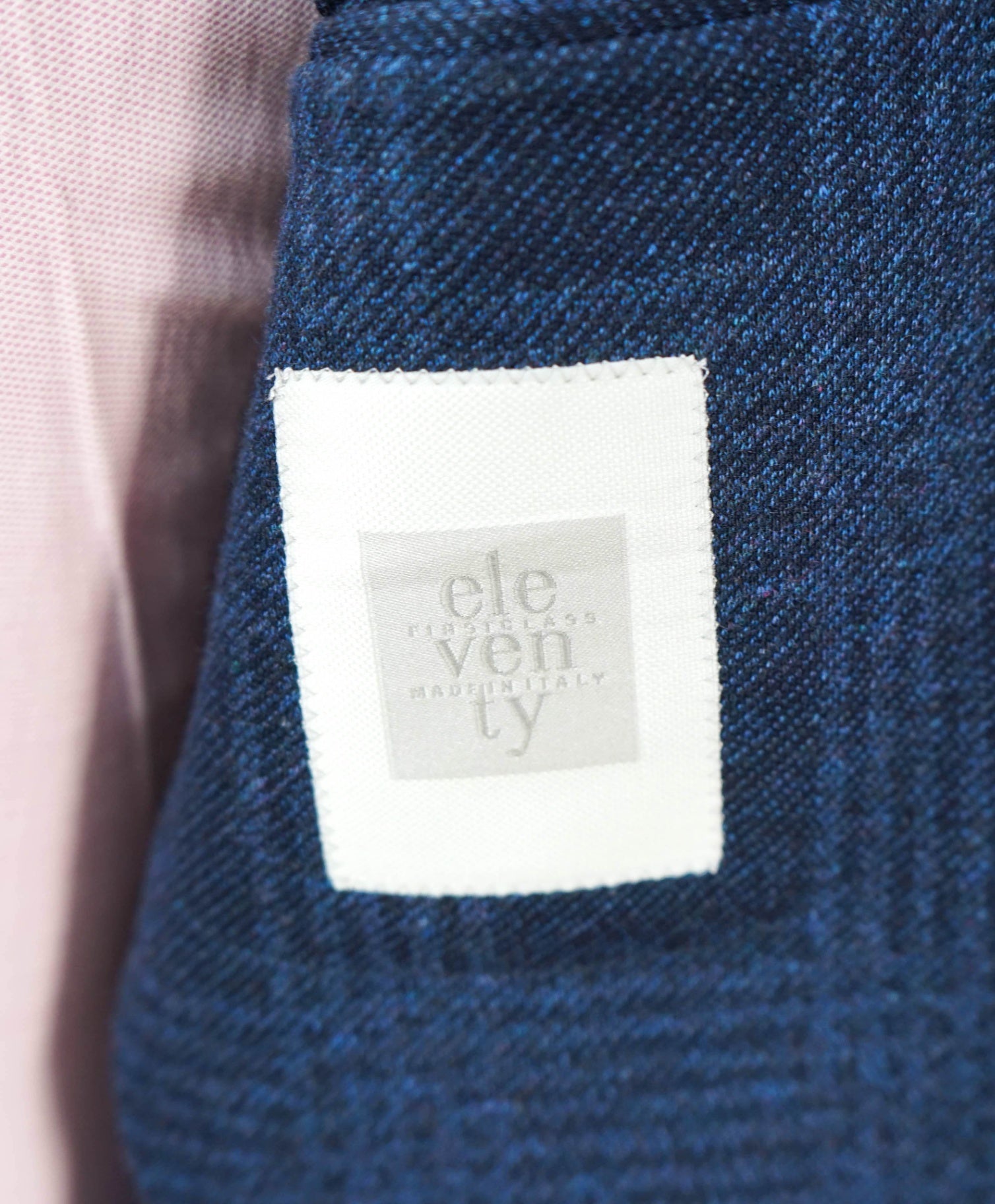 $1,095 ELEVENTY - Blue Plaid Check Cotton Blend Blazer - 42