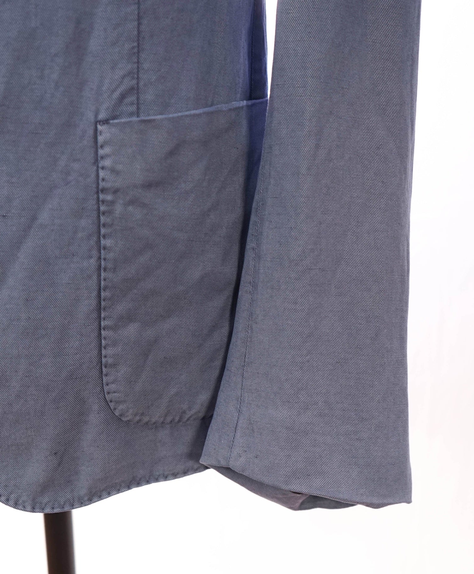 $2,295 ELEVENTY - Pastel Blue Washed Style Summer Linen Suit - 44