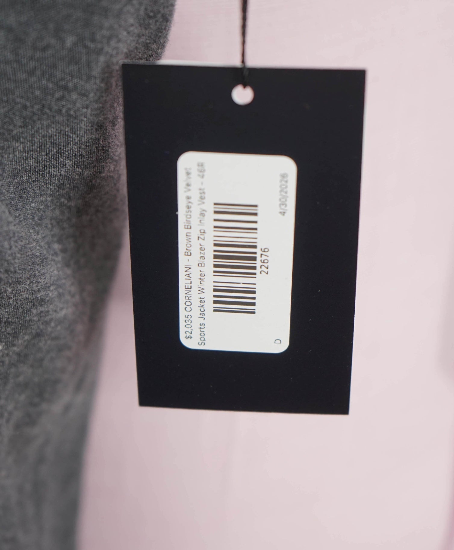 $2,035 CORNELIANI - Brown Velvet Suede Jacket Winter Blazer - 46R