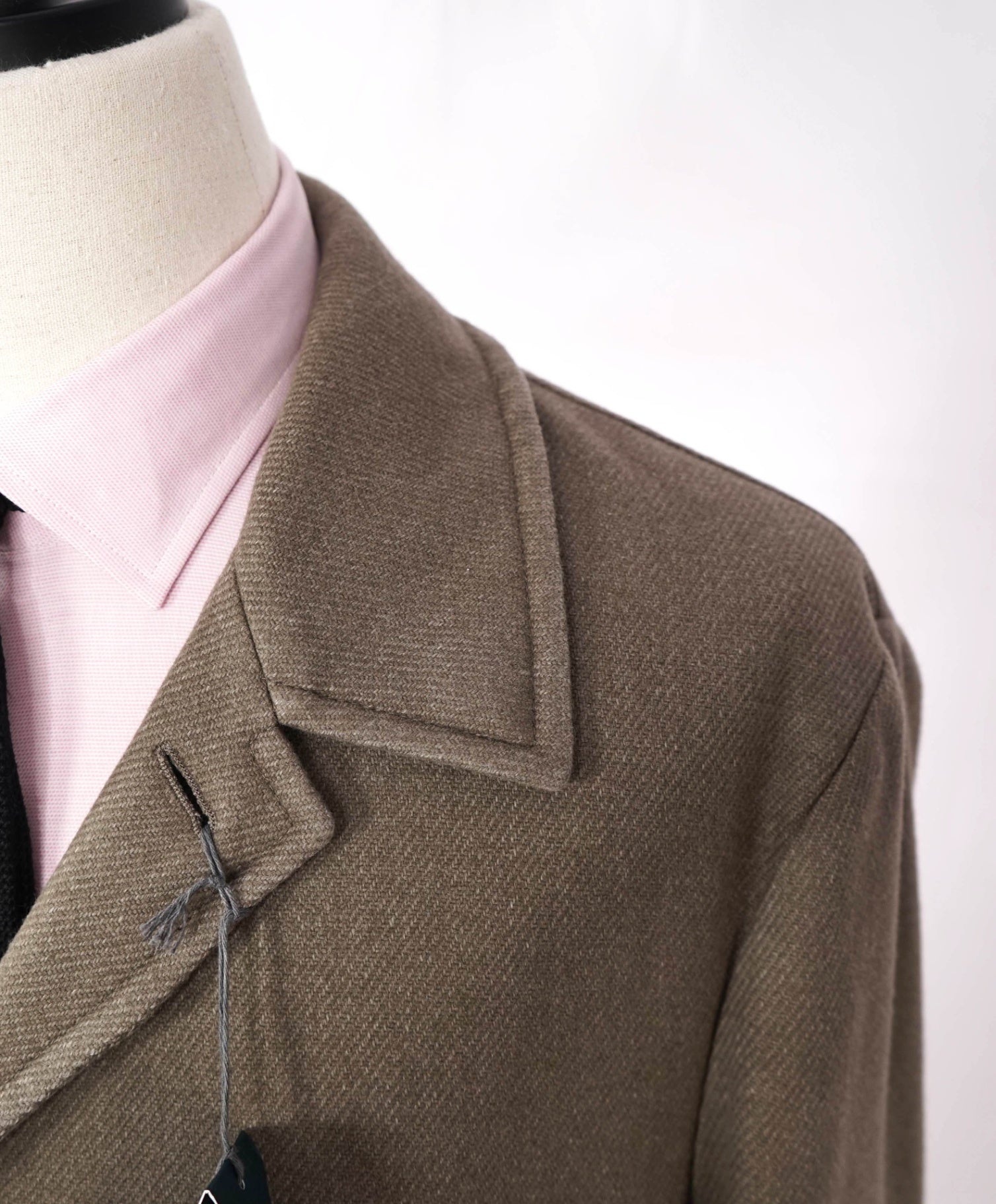 $1,595 BOGLIOLI - Tan Twill Wool Overcoat - 42R