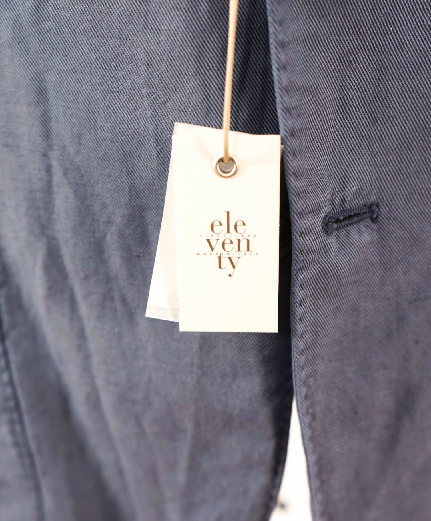 $2,295 ELEVENTY - Pastel Blue Washed Style Summer Linen Suit - 44